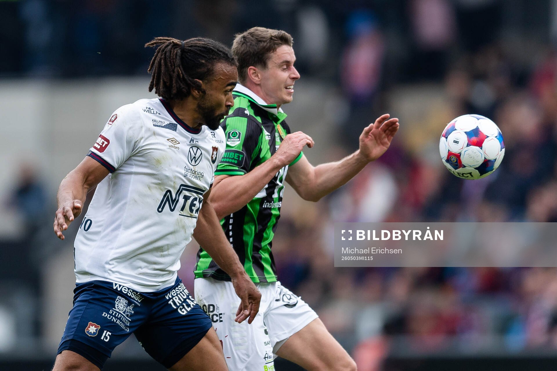 Örgrytes Jerome Tibbling Ugwo och GAIS Oskar Ågren