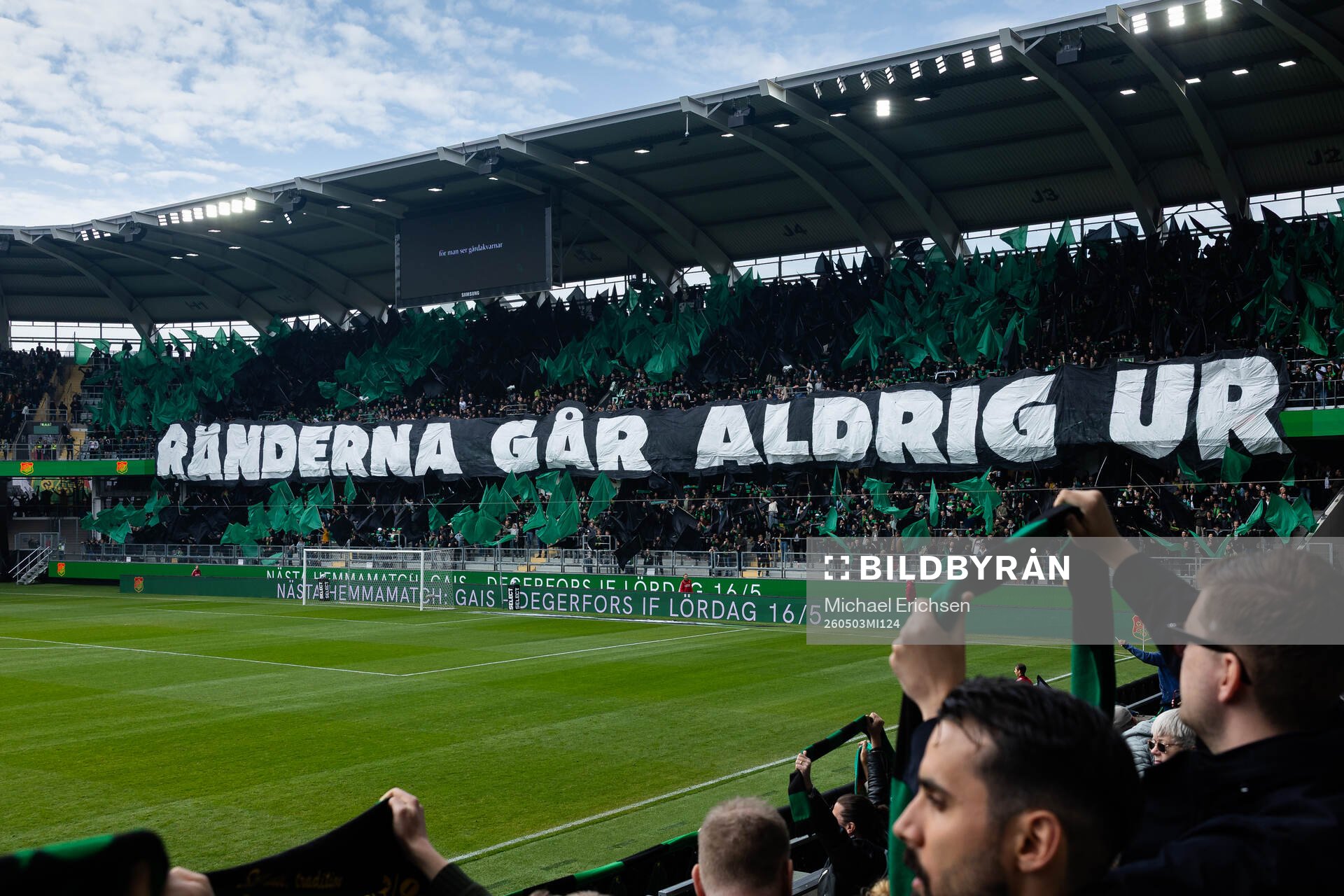 GAIS supportrar med ett Tifo