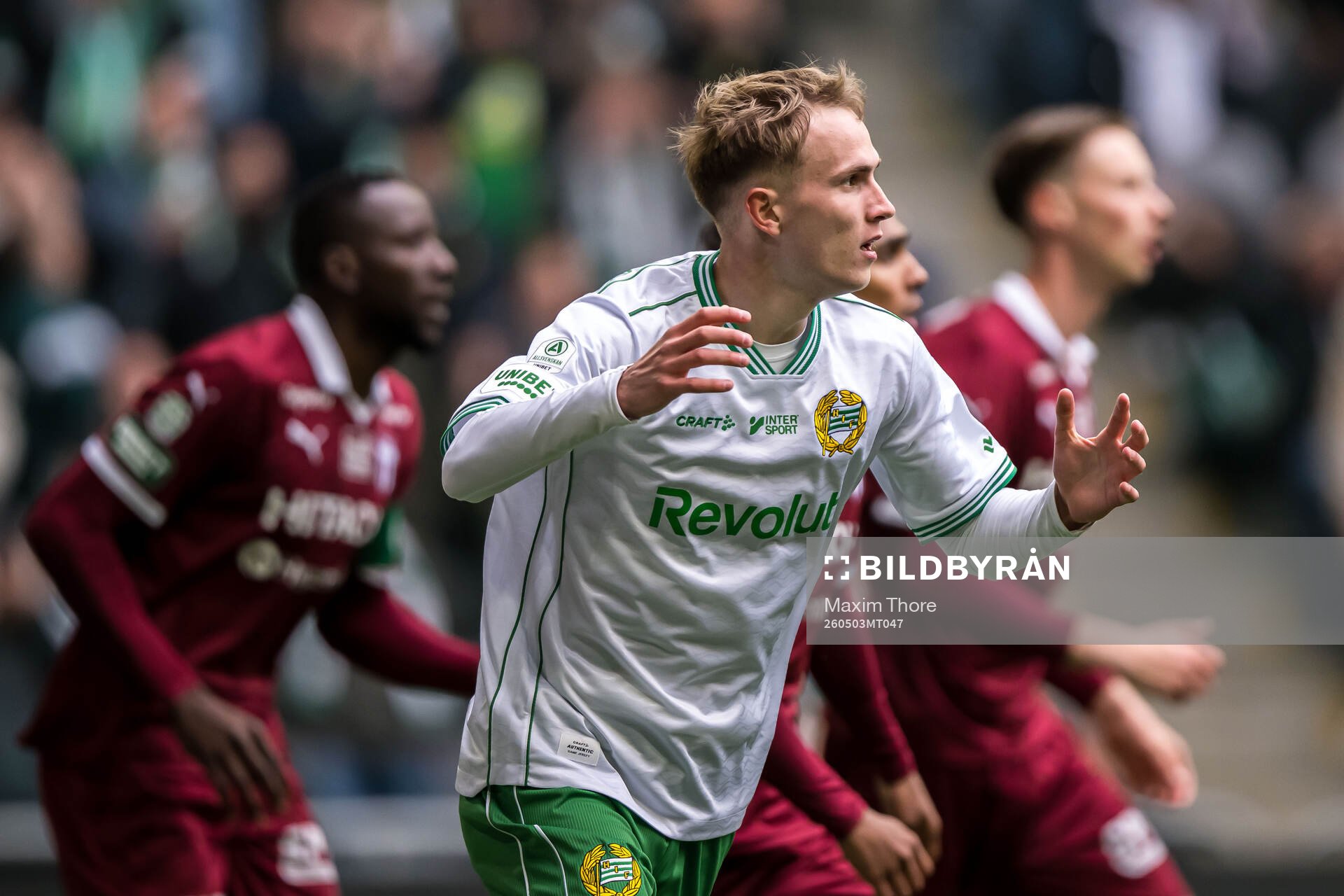 Hammarbys Victor Lind reagerar