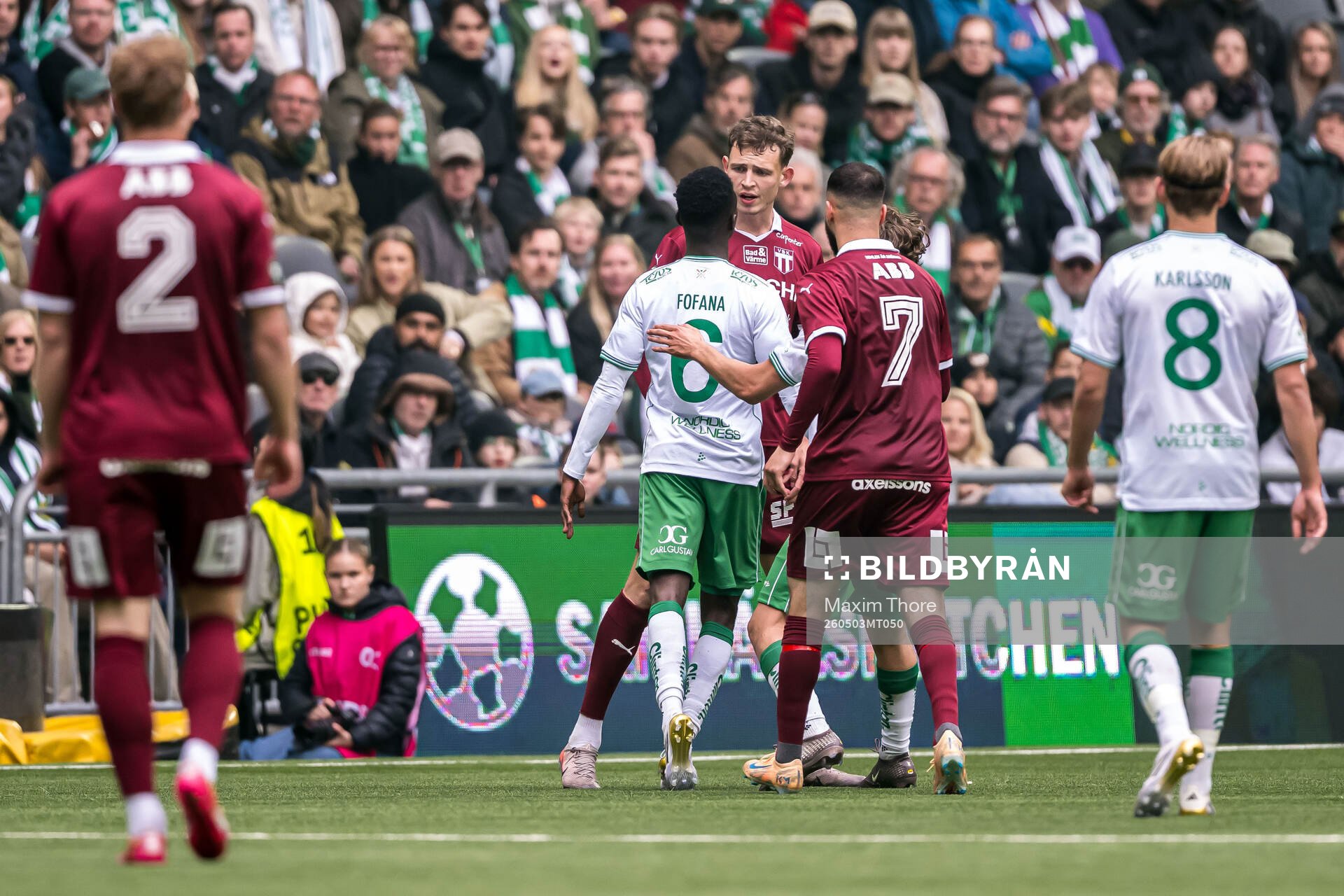 Hammarbys Ibrahima Breze Fofana och Västerås Mikkel
