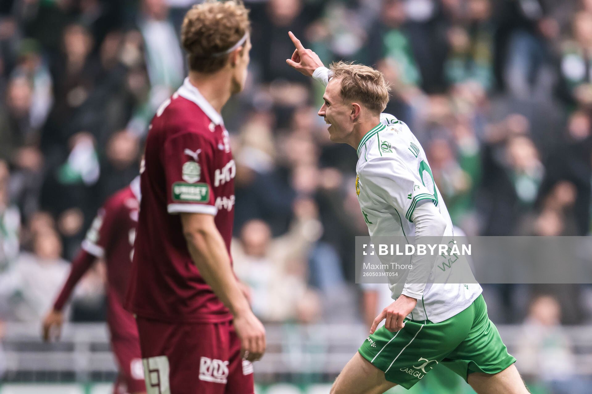 Hammarbys Victor Stange Lind jublar
