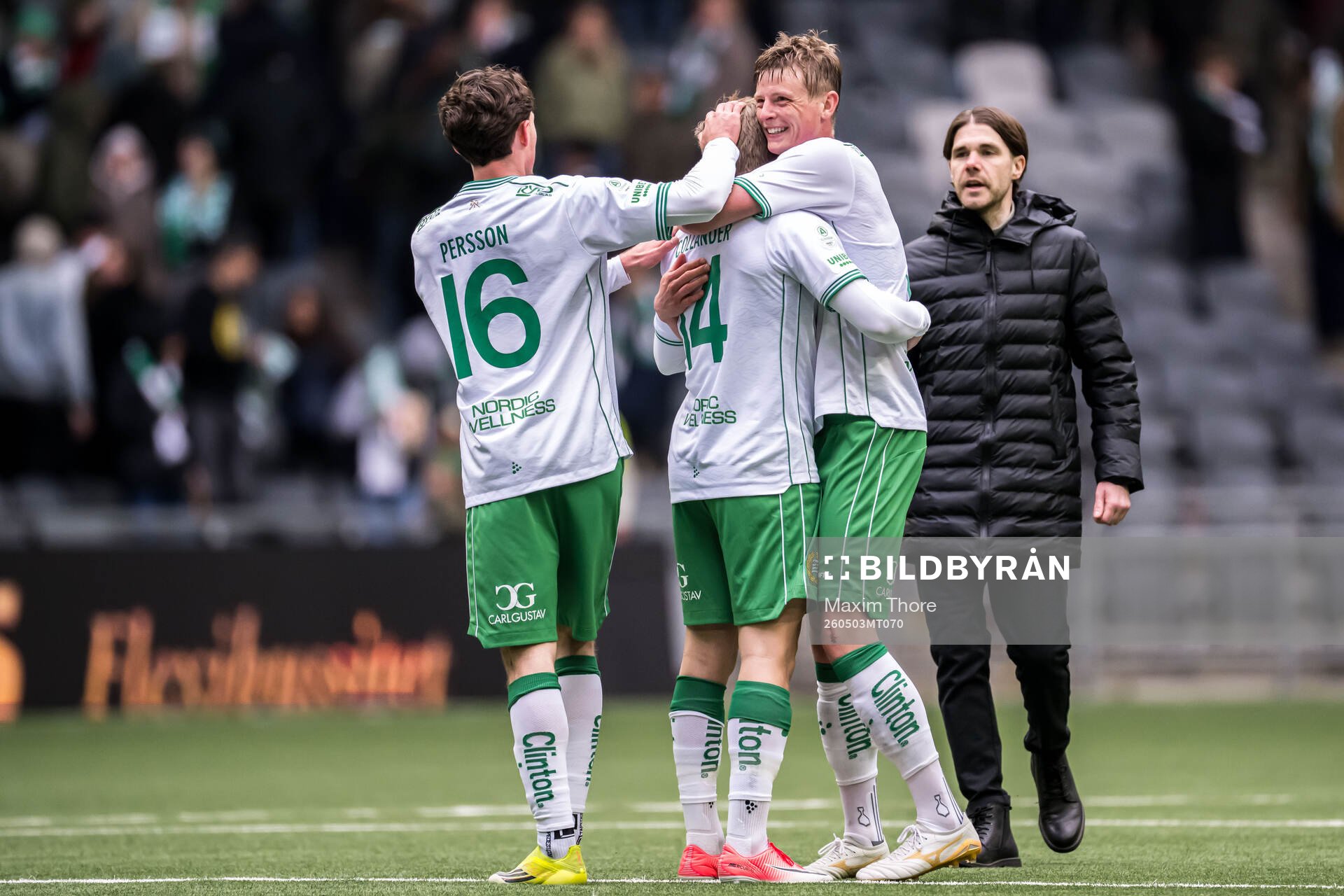 Hammarbys Noah Persson, Dennis Collander och Frederik