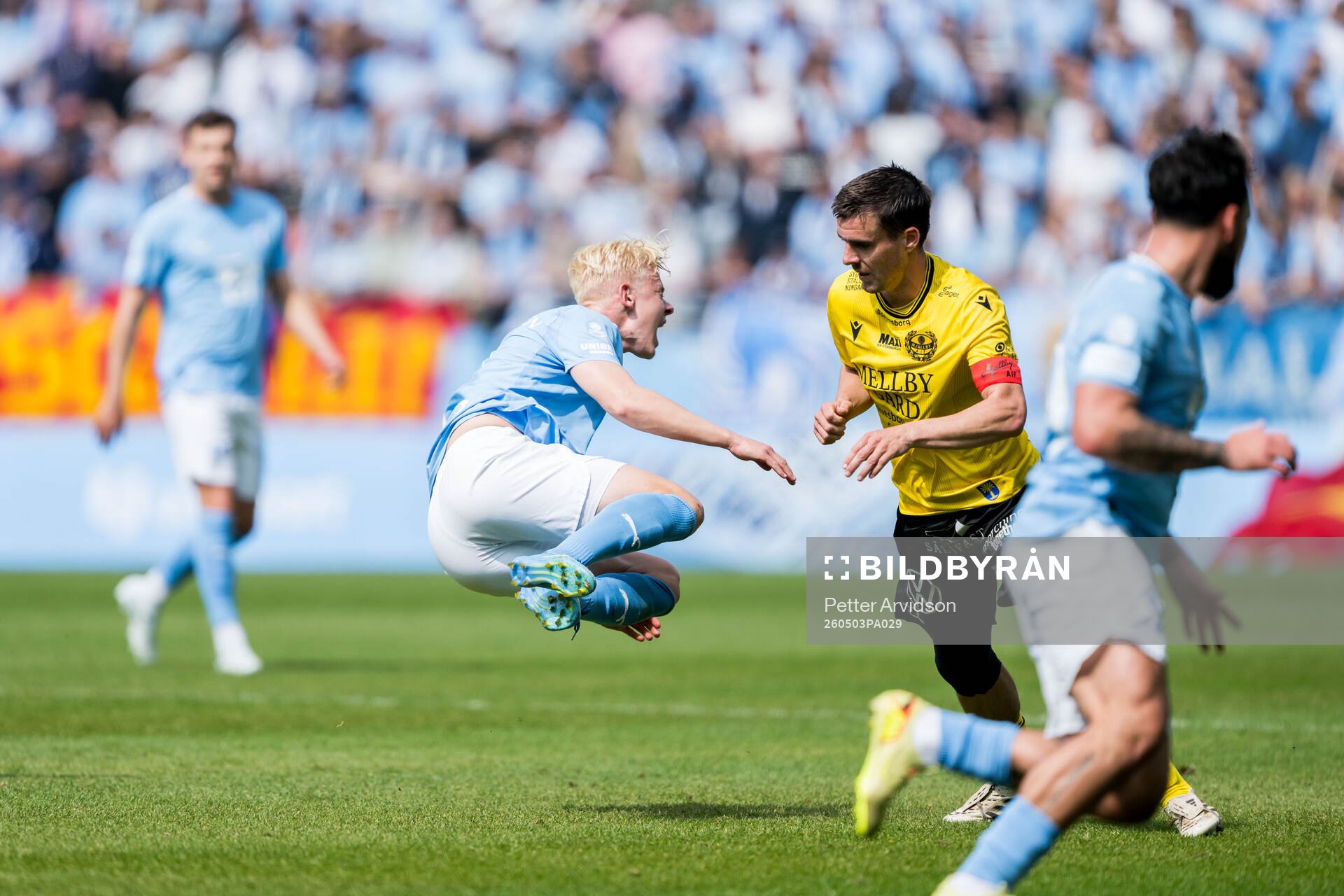 Malmö FFs Otto Rosengren och Mjällbys Jesper Gustavsson