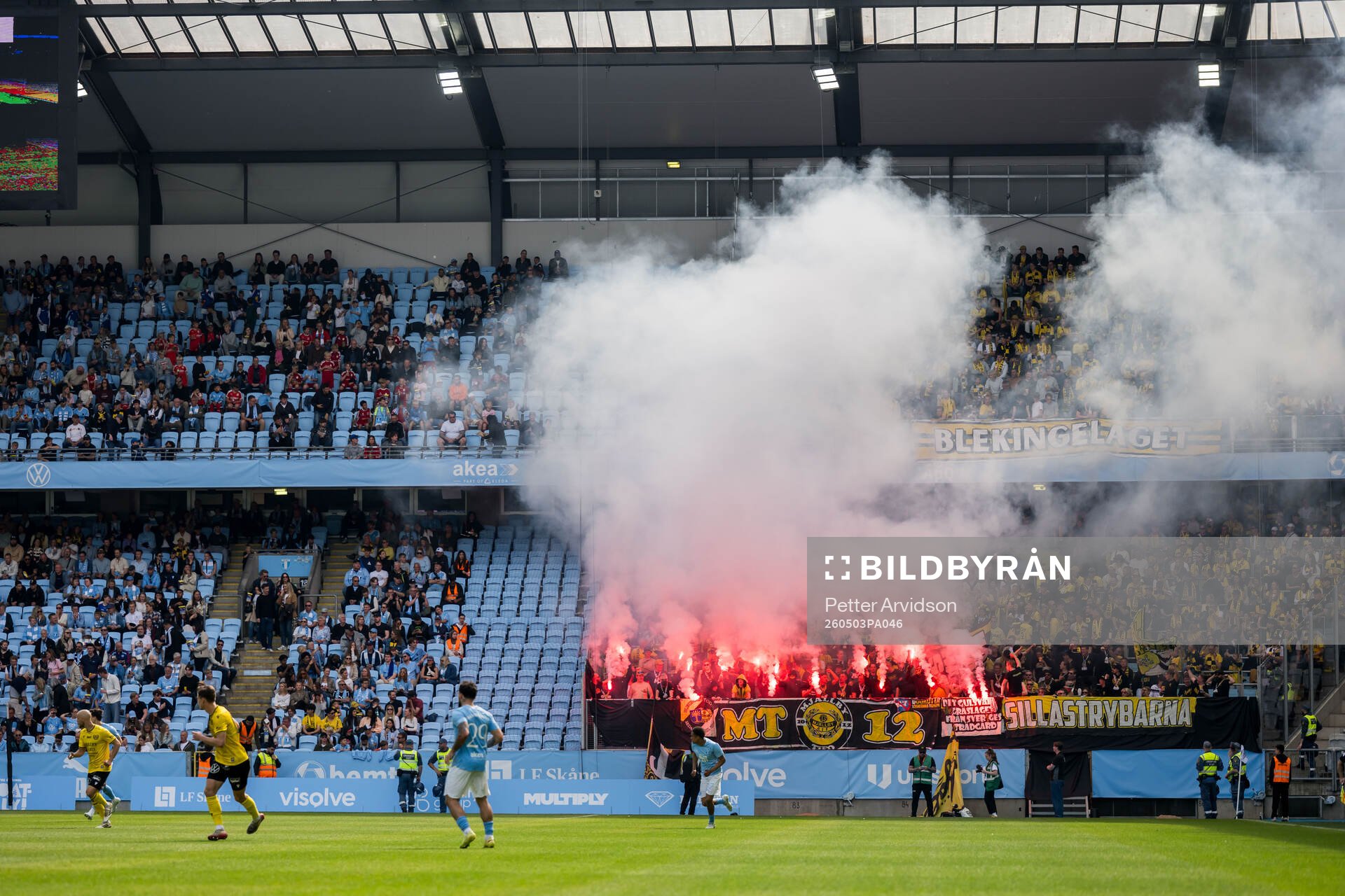 under fotbollsmatchen i Allsvenskan mellan Malmö FF och