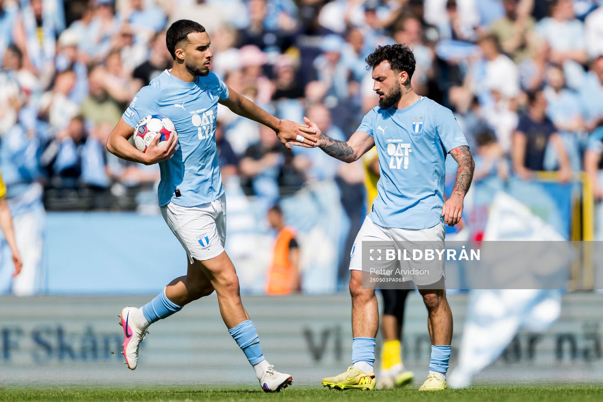 Malmö FFs Andrej Djuric och Sead Haksabanovic jublar