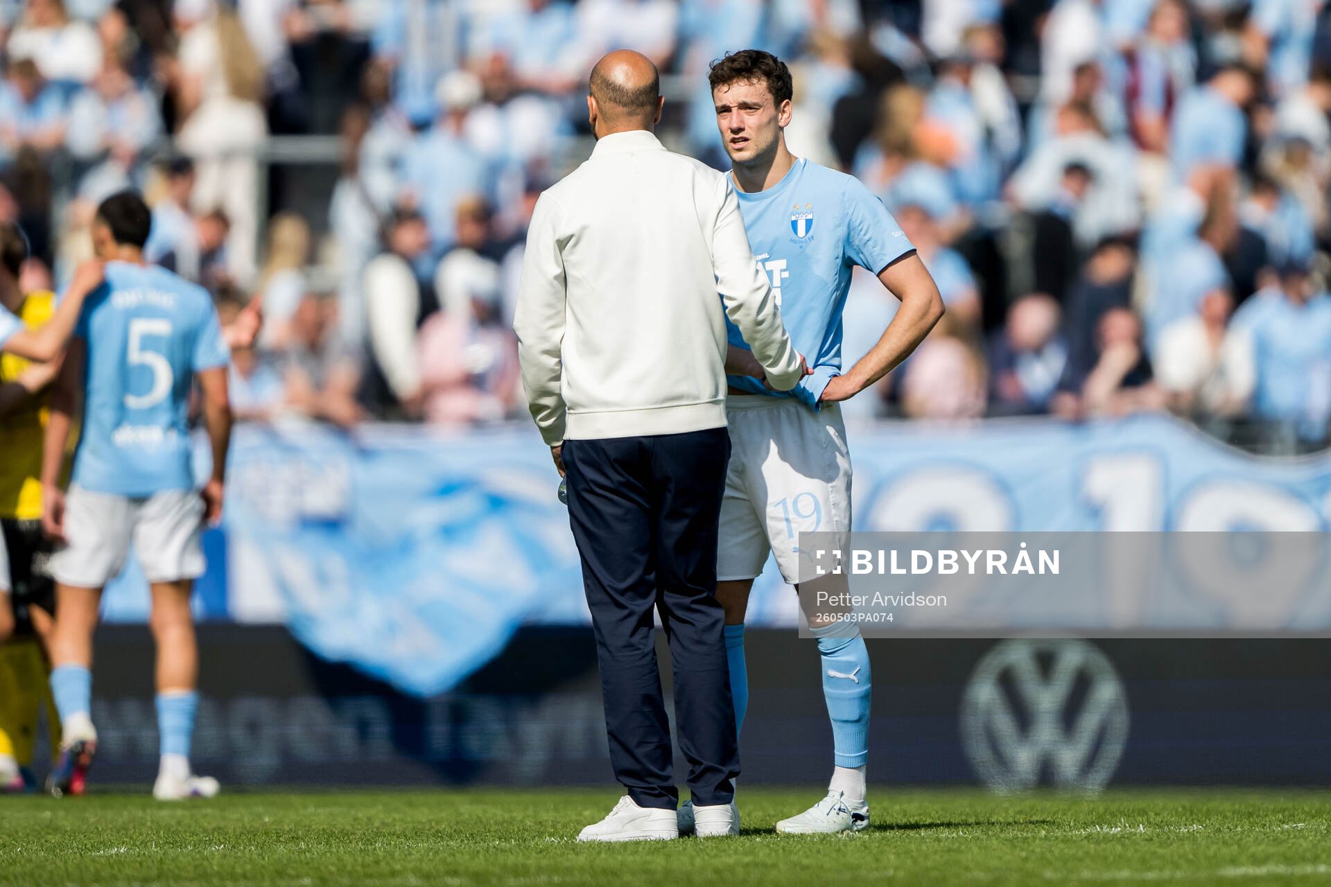 Malmö FFs huvudtränare Miguel Angel Ramirez och Colin