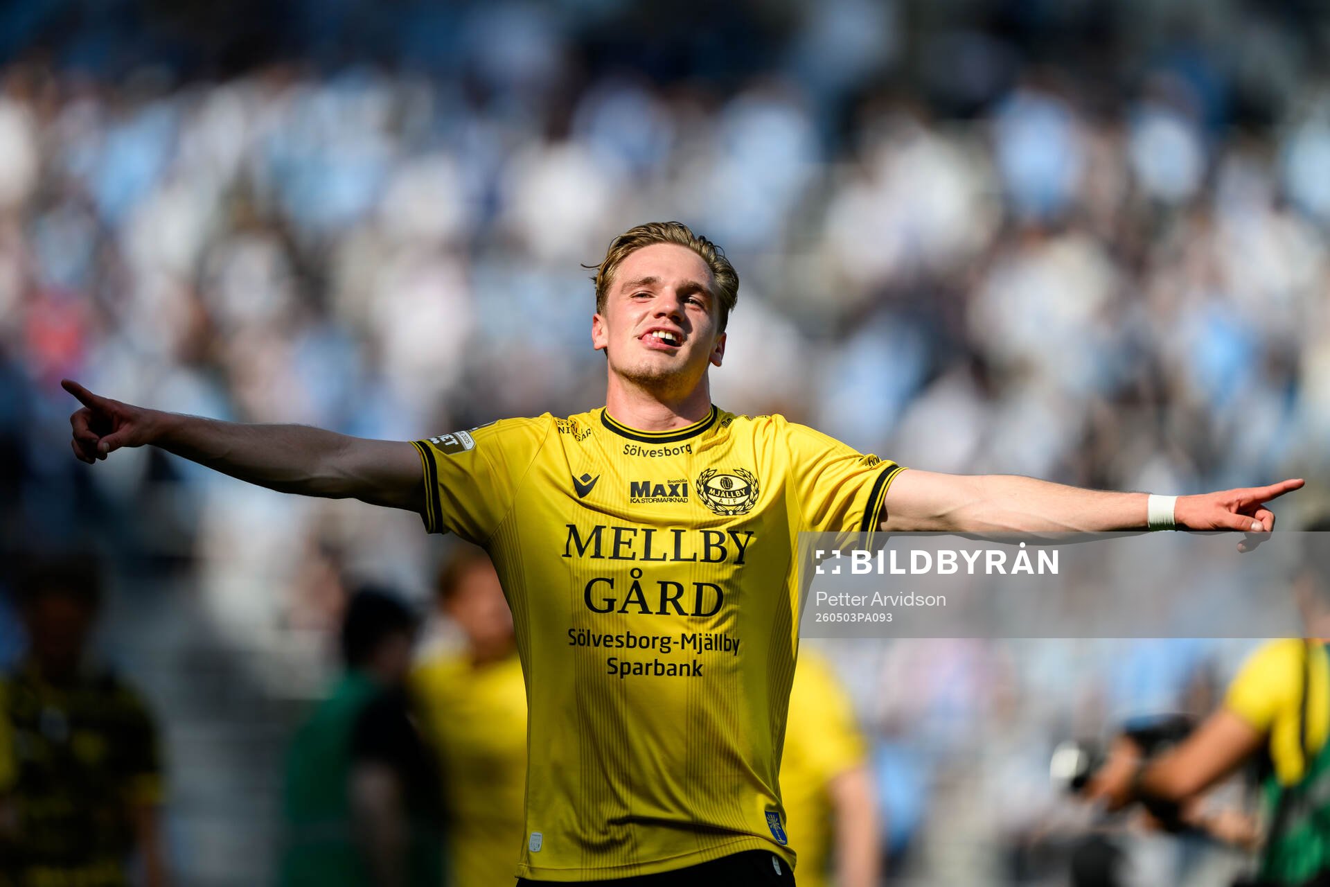 Mjällbys Jeppe Kjaer jublar