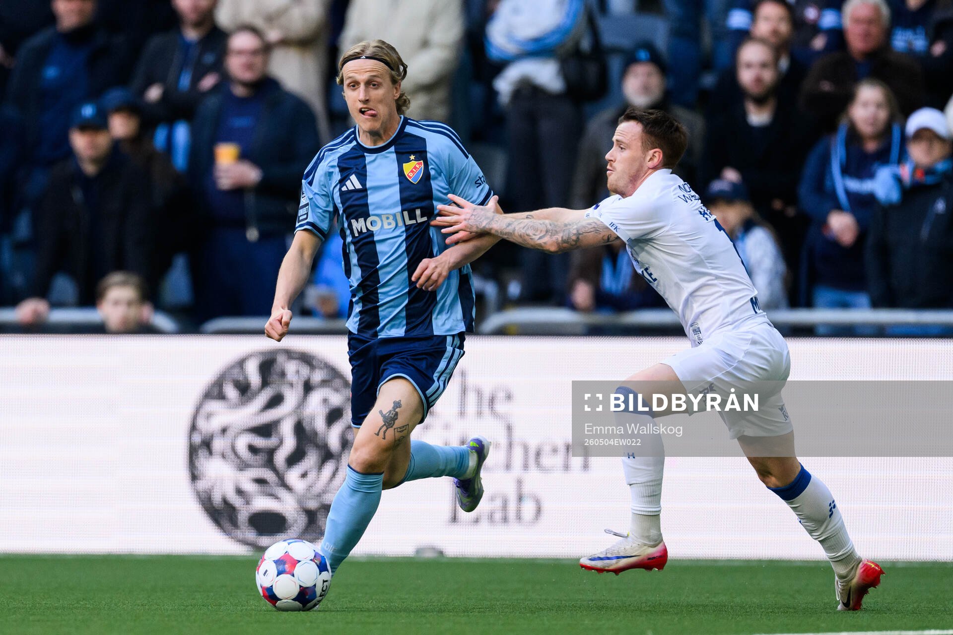 Djurgårdens Jeppe Okkels och IFK Göteborgs Tobias Heintz