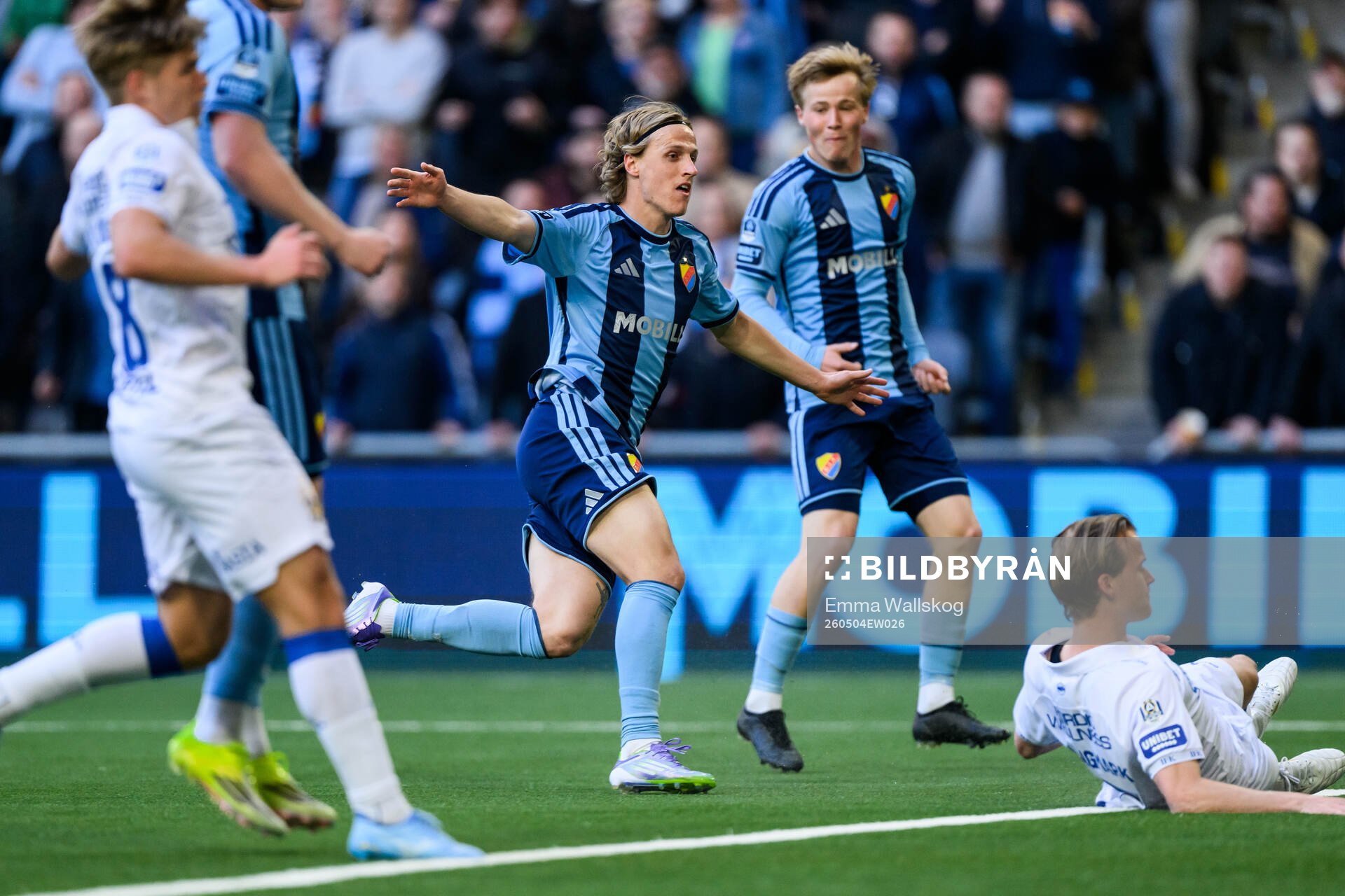 Djurgårdens Jeppe Okkels jublar
