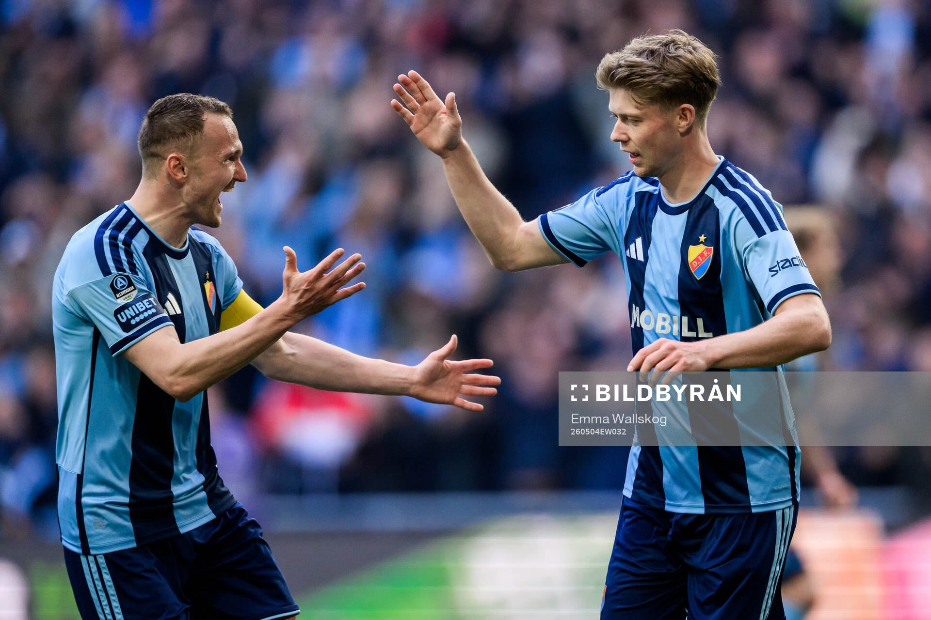 Djurgårdens Patric Åslund jublar