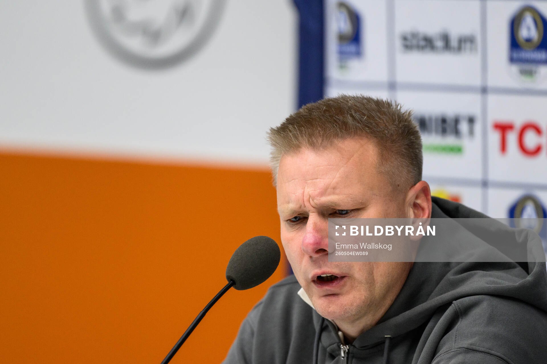 IFK Göteborgs tränare Stefan Billborn på presskonferensen