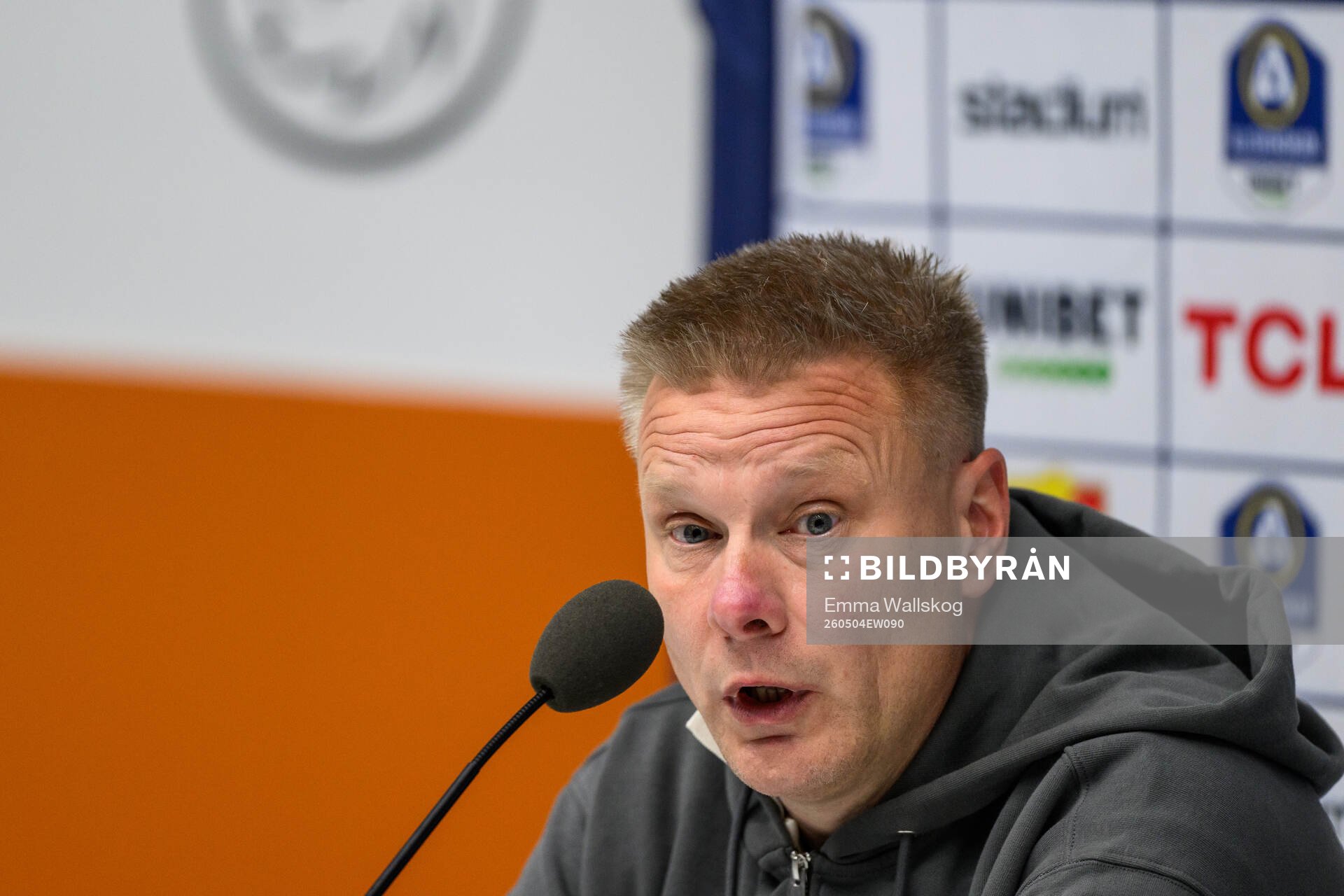 IFK Göteborgs tränare Stefan Billborn på presskonferensen