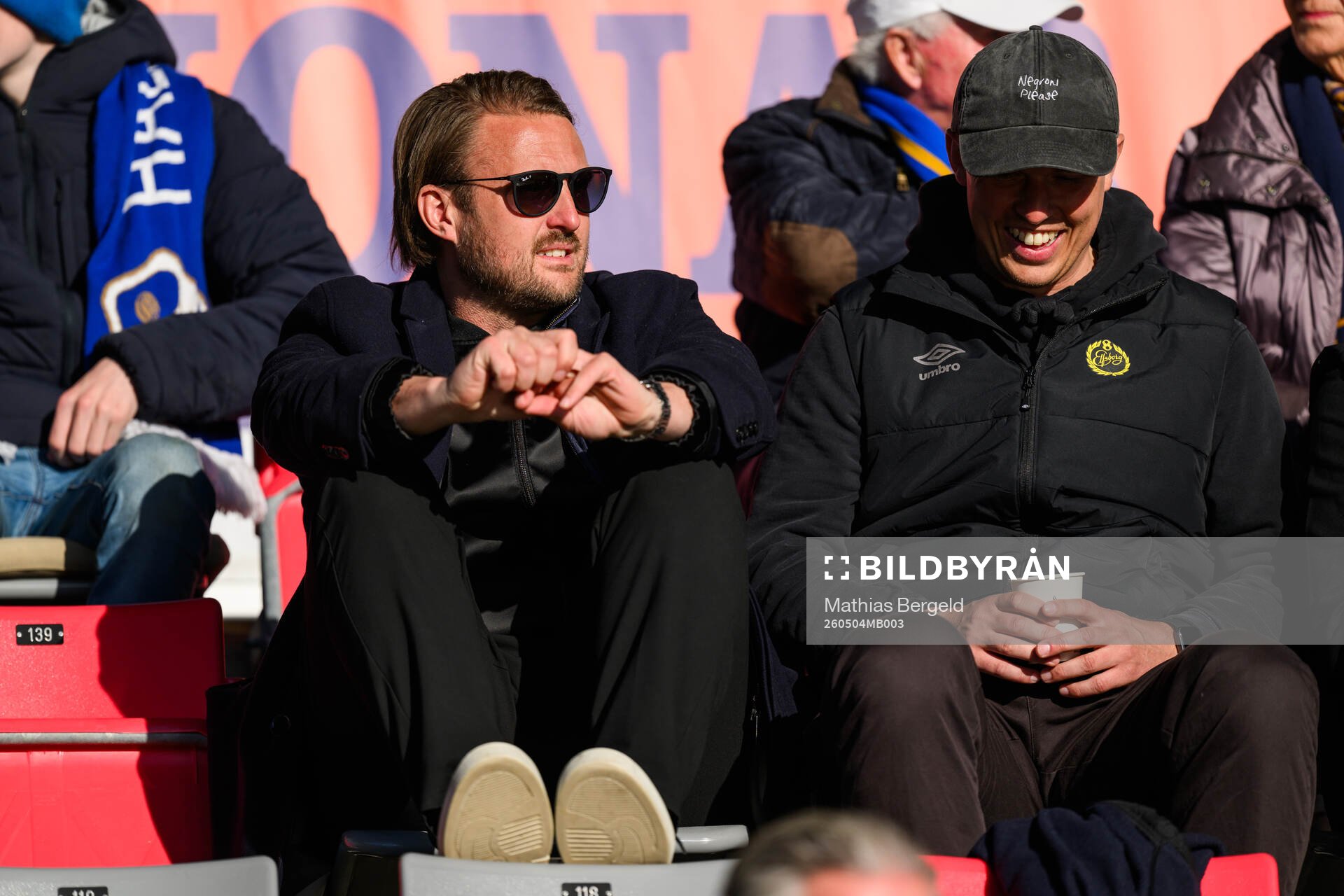 Elfsborgs manager Björn Hamberg på läktaren