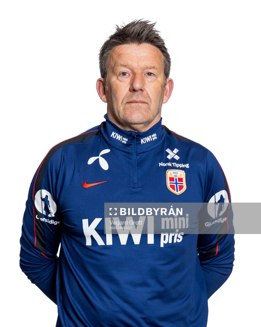 Bård Wiggen of the Norwegian national football team poses