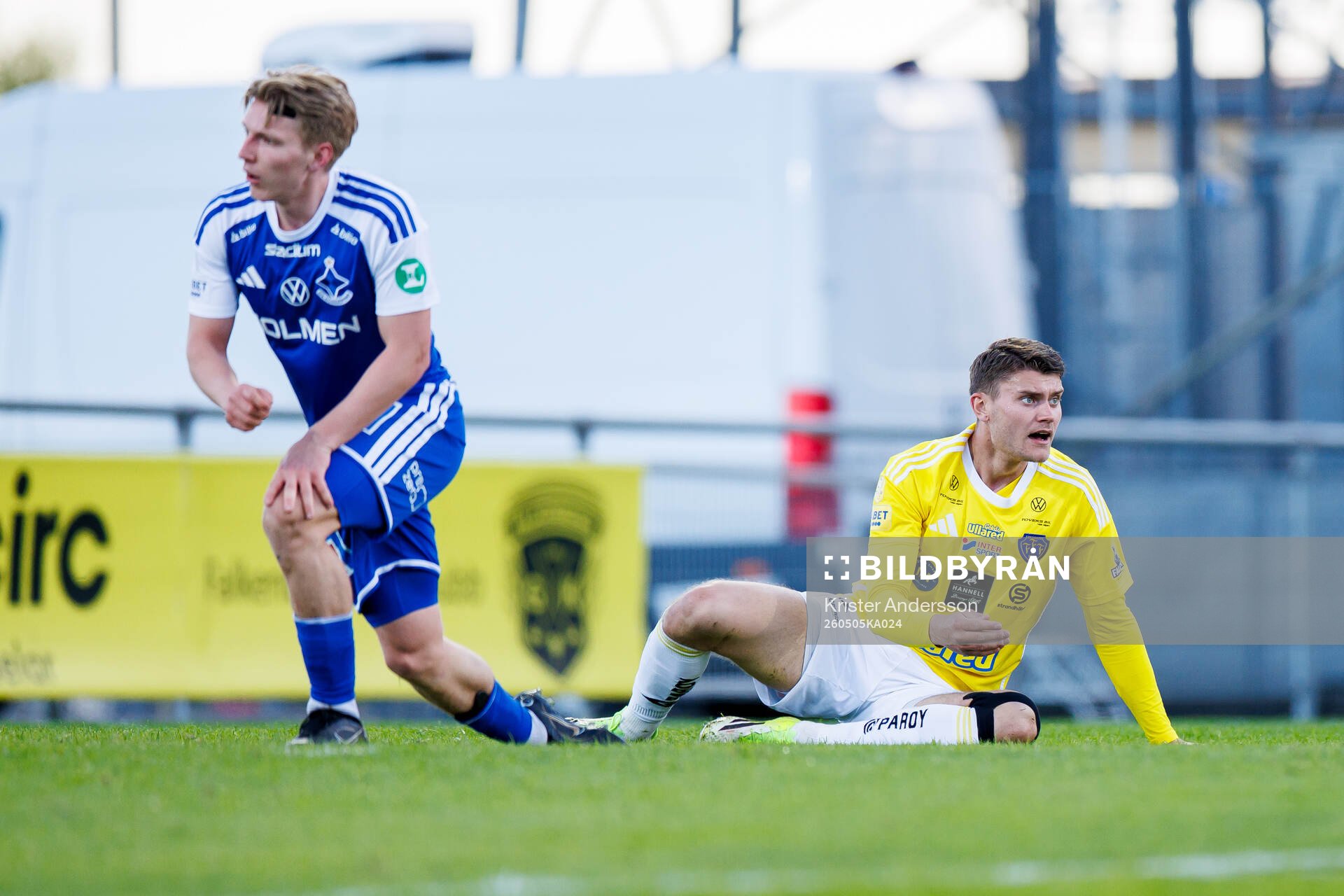 Falkenbergs Albin Andersson reagerar