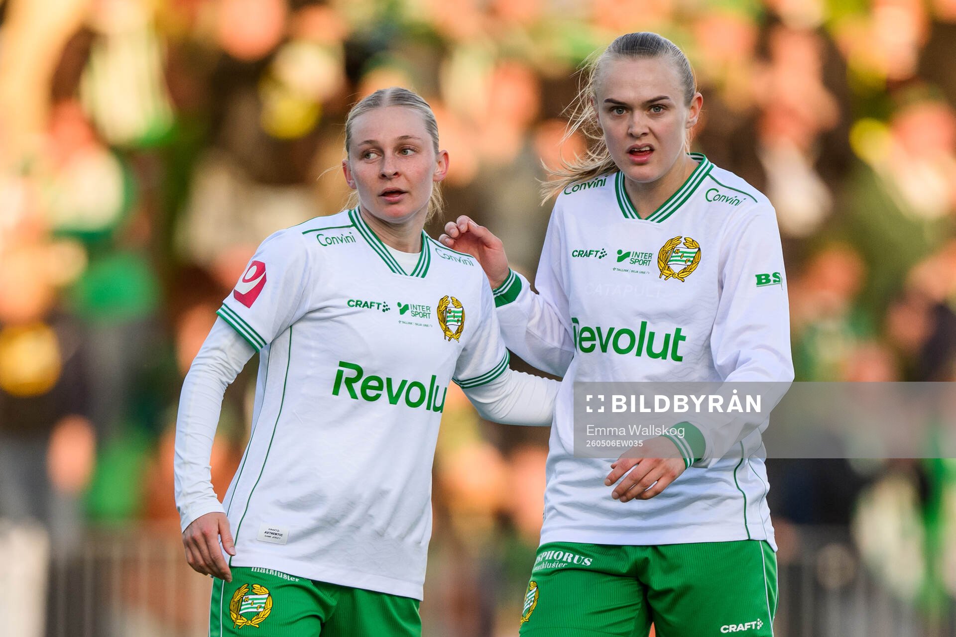Hammarbys Emilie Joramo och Elin Sørum jublar