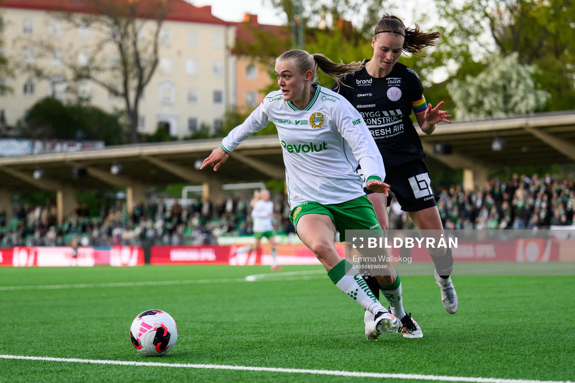 Hammarbys Elin Sørum och IK Uppsalas Julia Ragnarsson