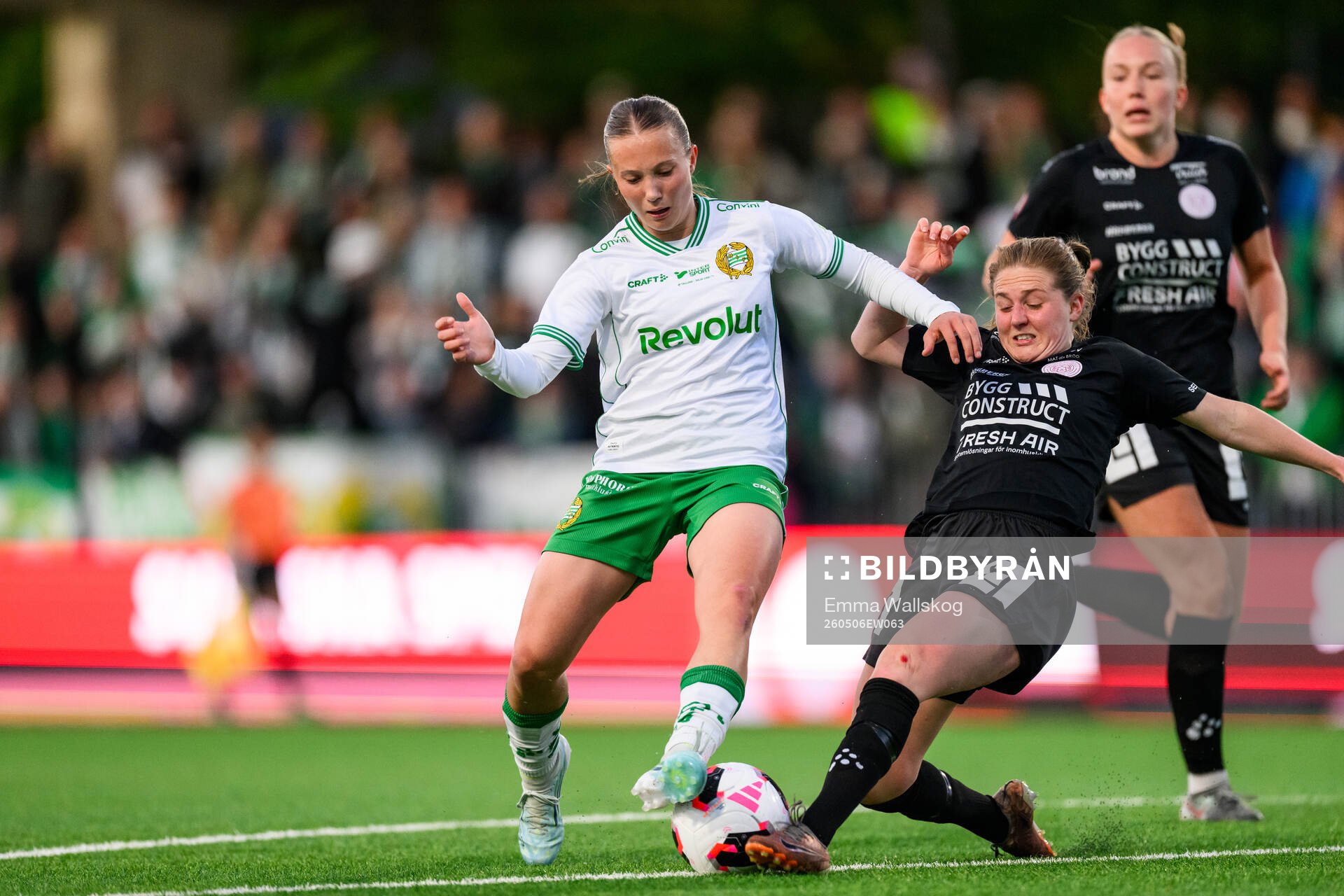 Hammarbys Fanny Peterson och IK Uppsalas Ebba Ronquist