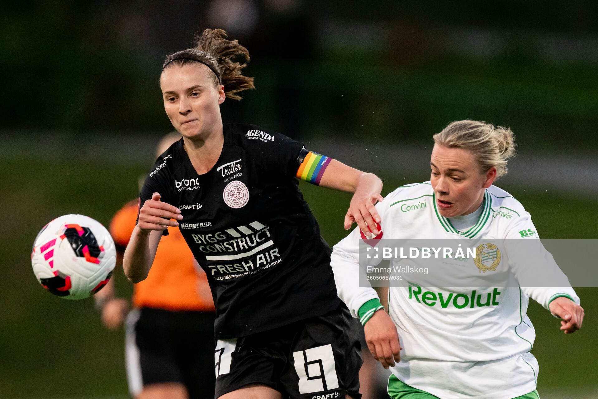 IK Uppsalas Julia Ragnarsson och Hammarbys Mari Nyhagen