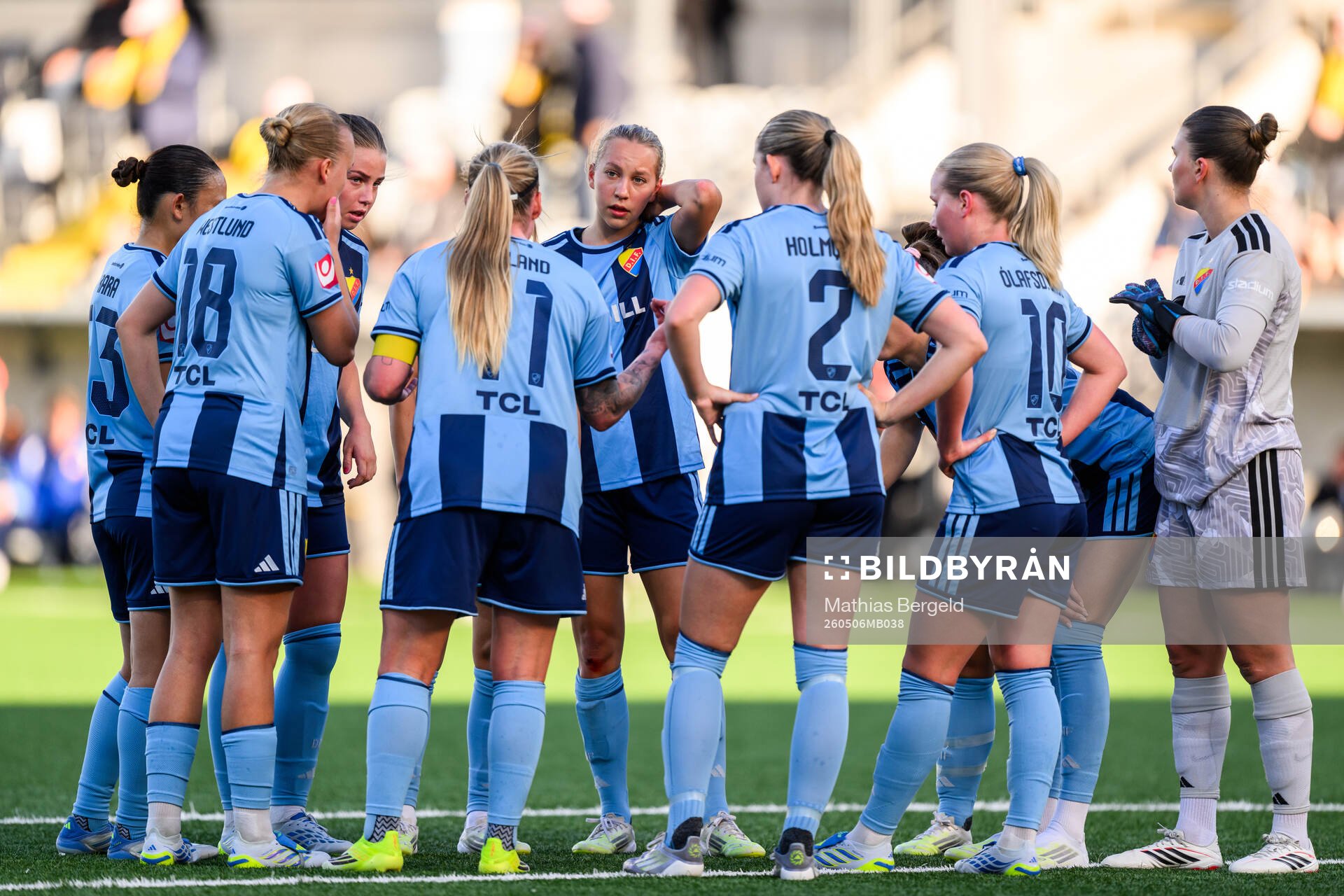 Djurgårdens spelare samlas