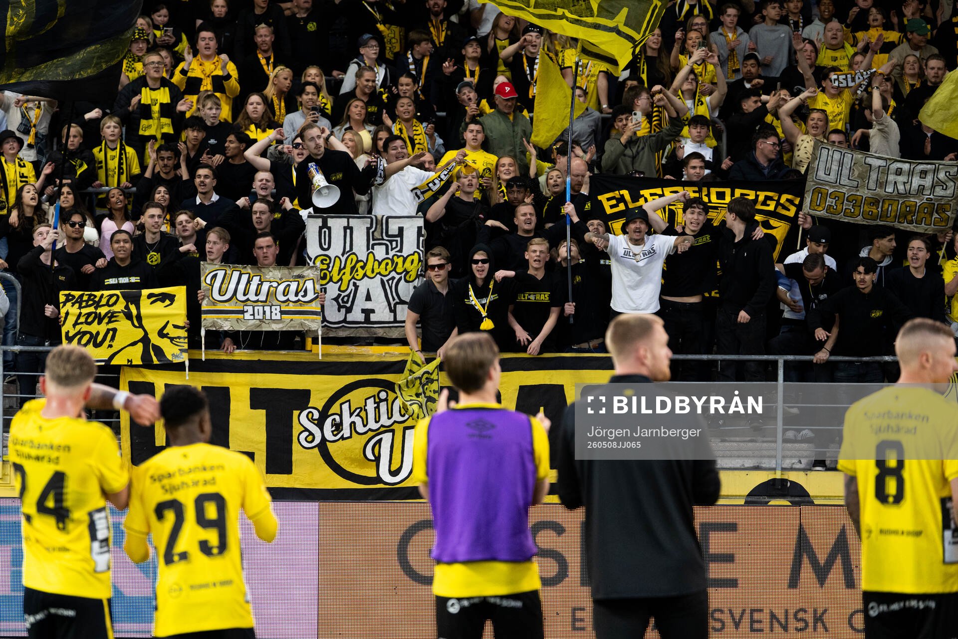 Elfsborgs supportrar jublar
