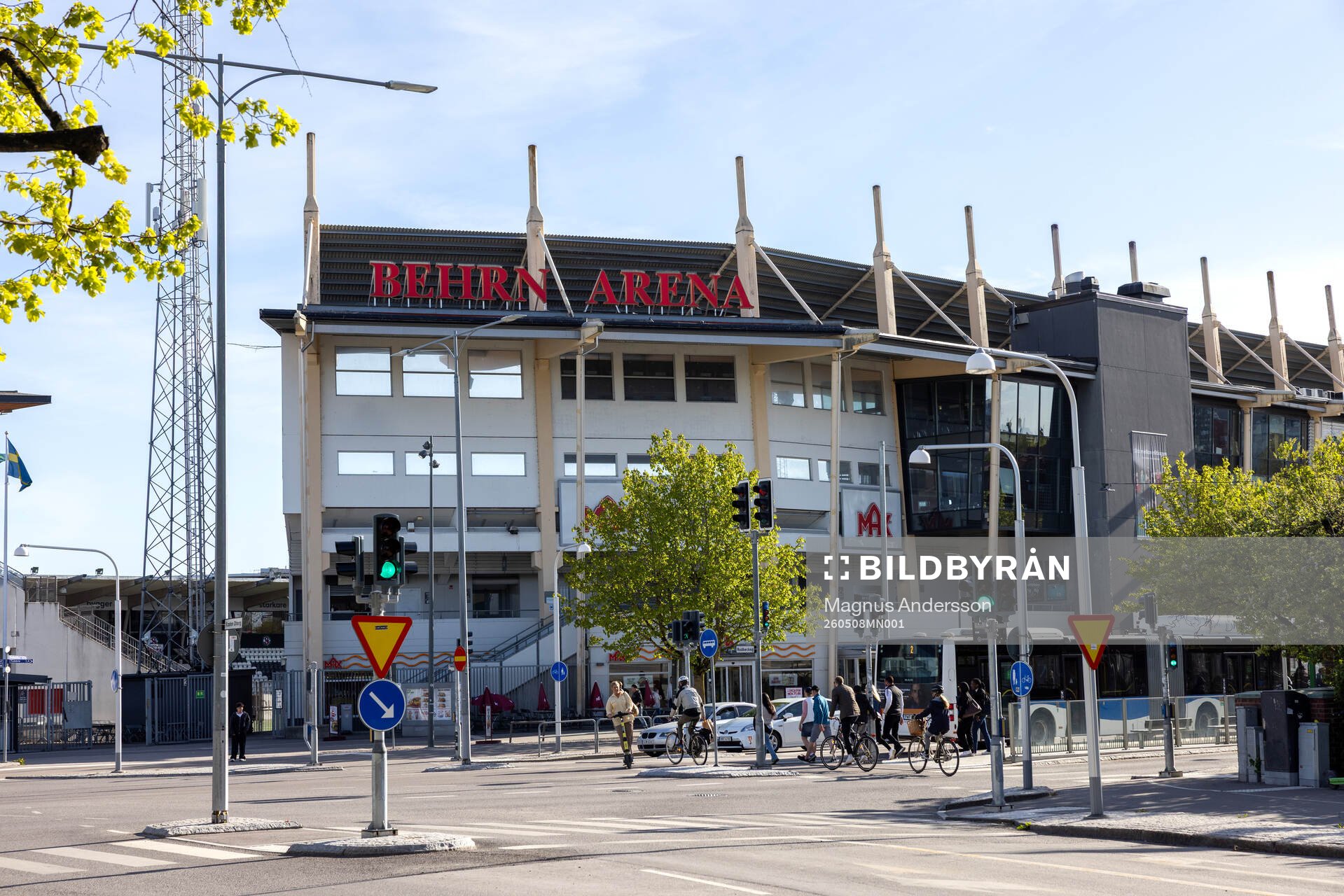 Exteriör vy av Behrn Arena