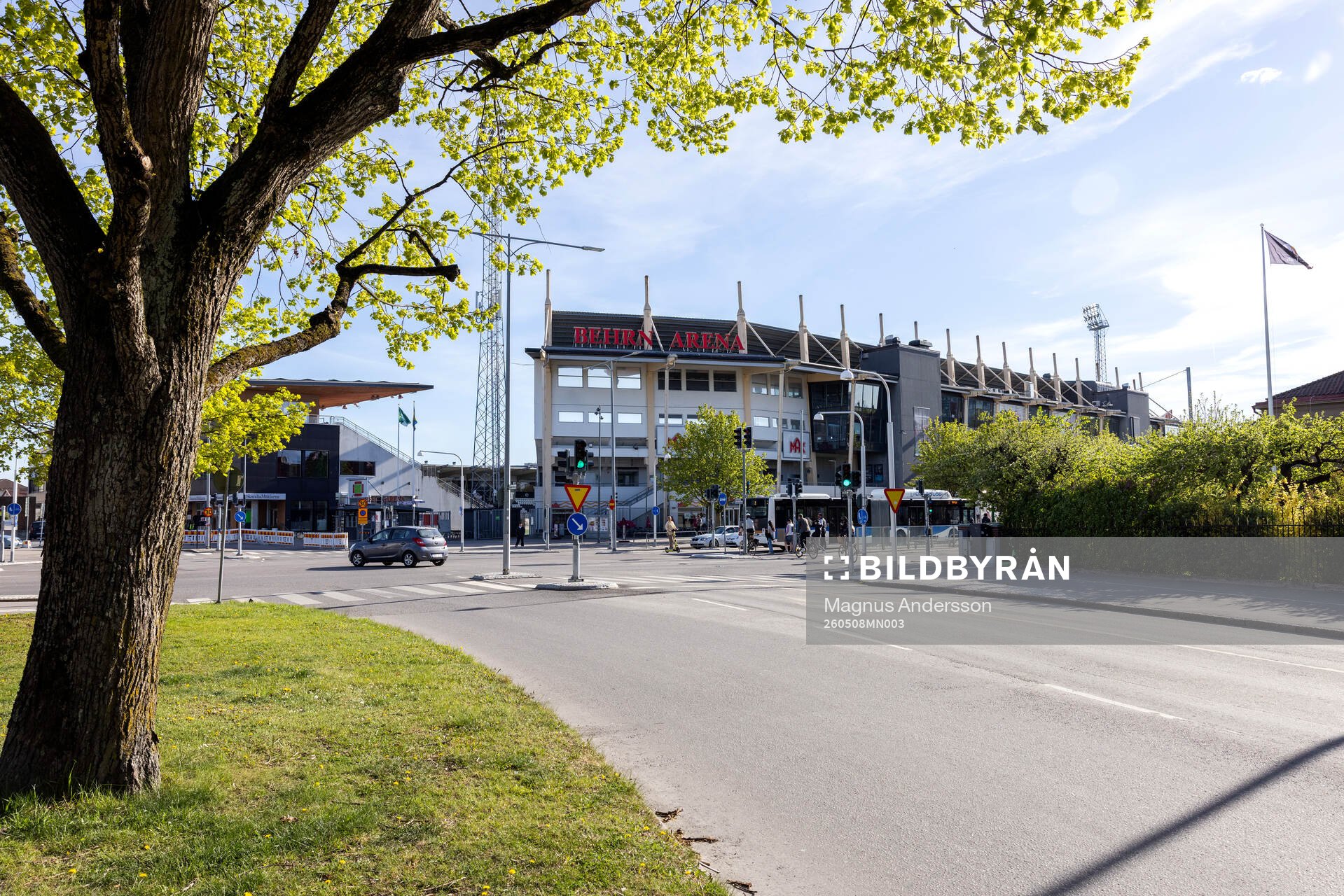 Exteriör vy av Behrn Arena