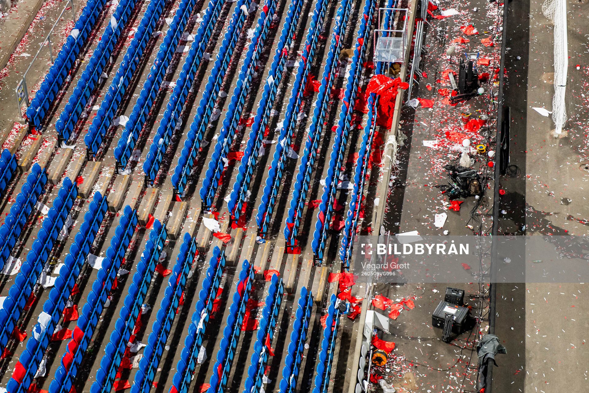 Empty seats in the stands