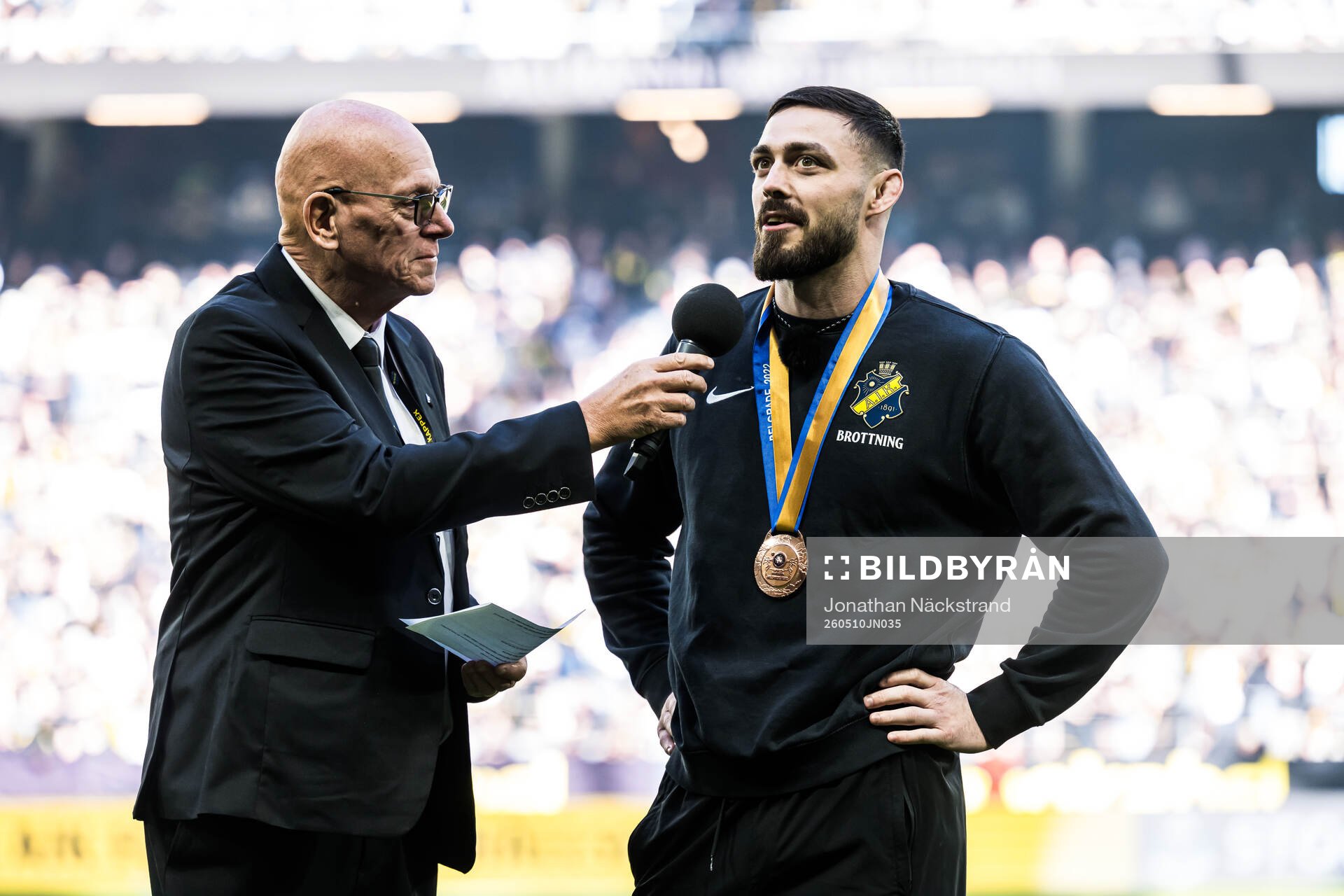 Medaljcermoni för Alex Bjurberg Kessidis VM-brons 2022