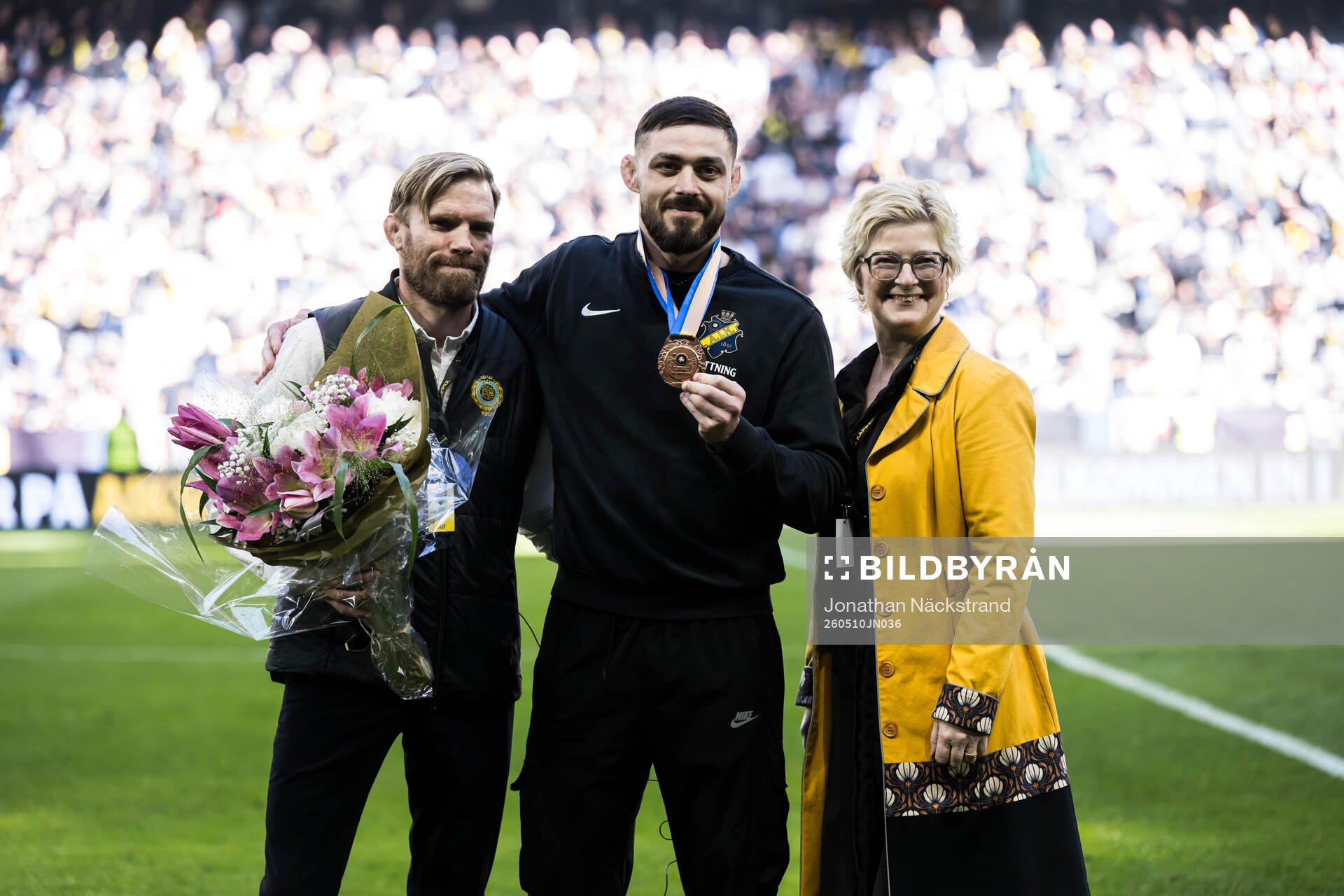 Medaljcermoni för Alex Bjurberg Kessidis VM-brons 2022