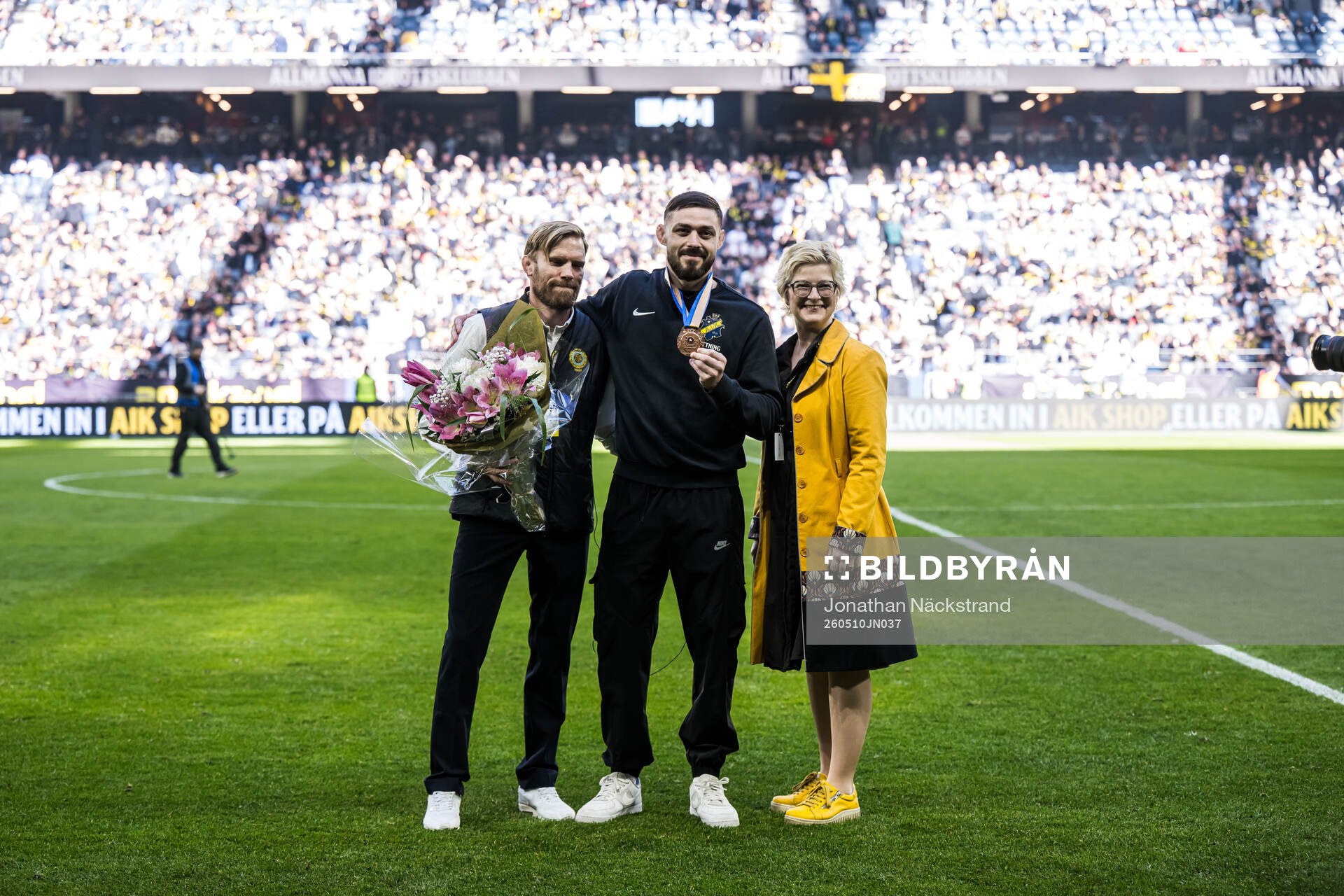Medaljcermoni för Alex Bjurberg Kessidis VM-brons 2022