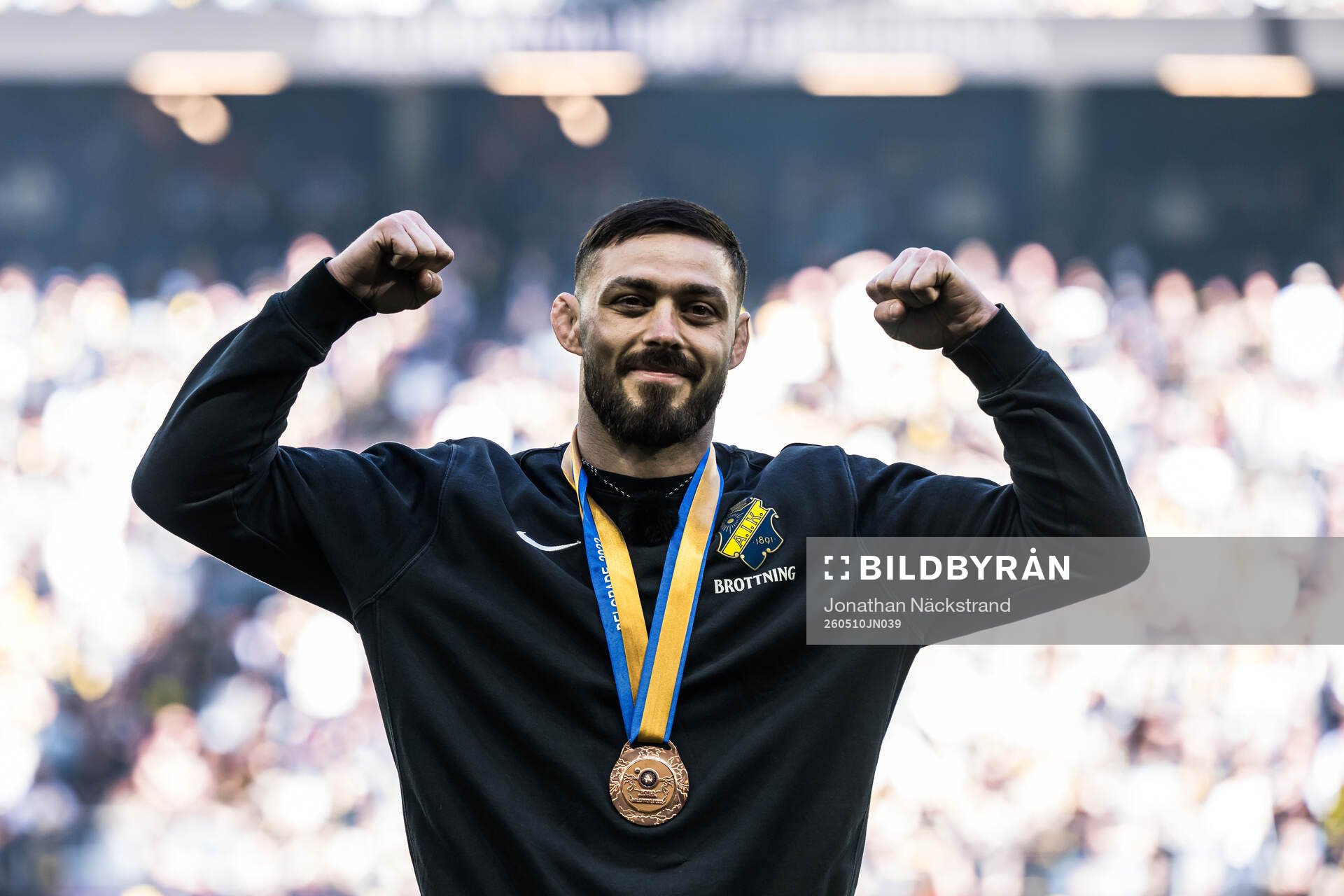 Medaljcermoni för Alex Bjurberg Kessidis VM-brons 2022