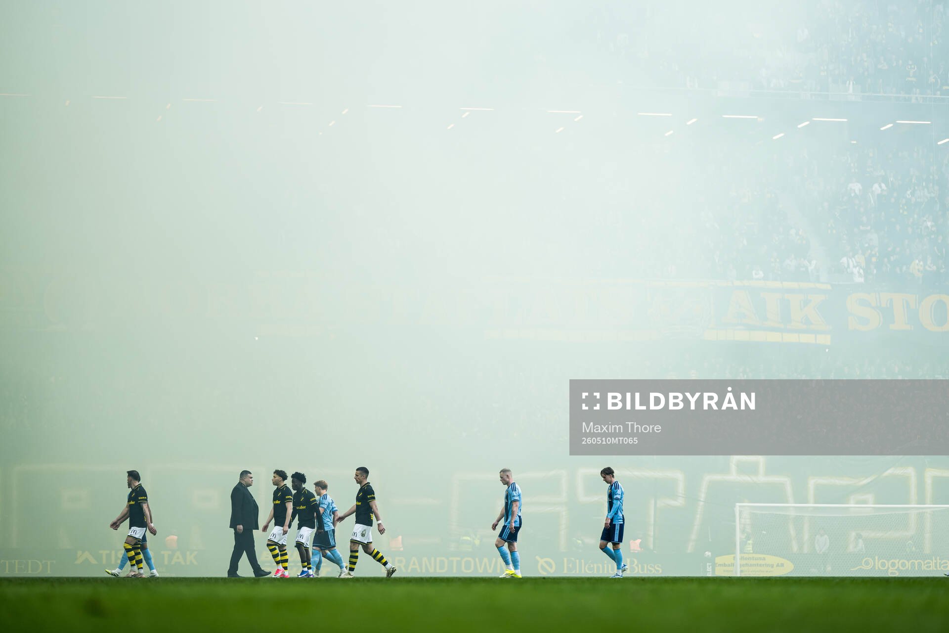 Matchen tillfälligt avbruten