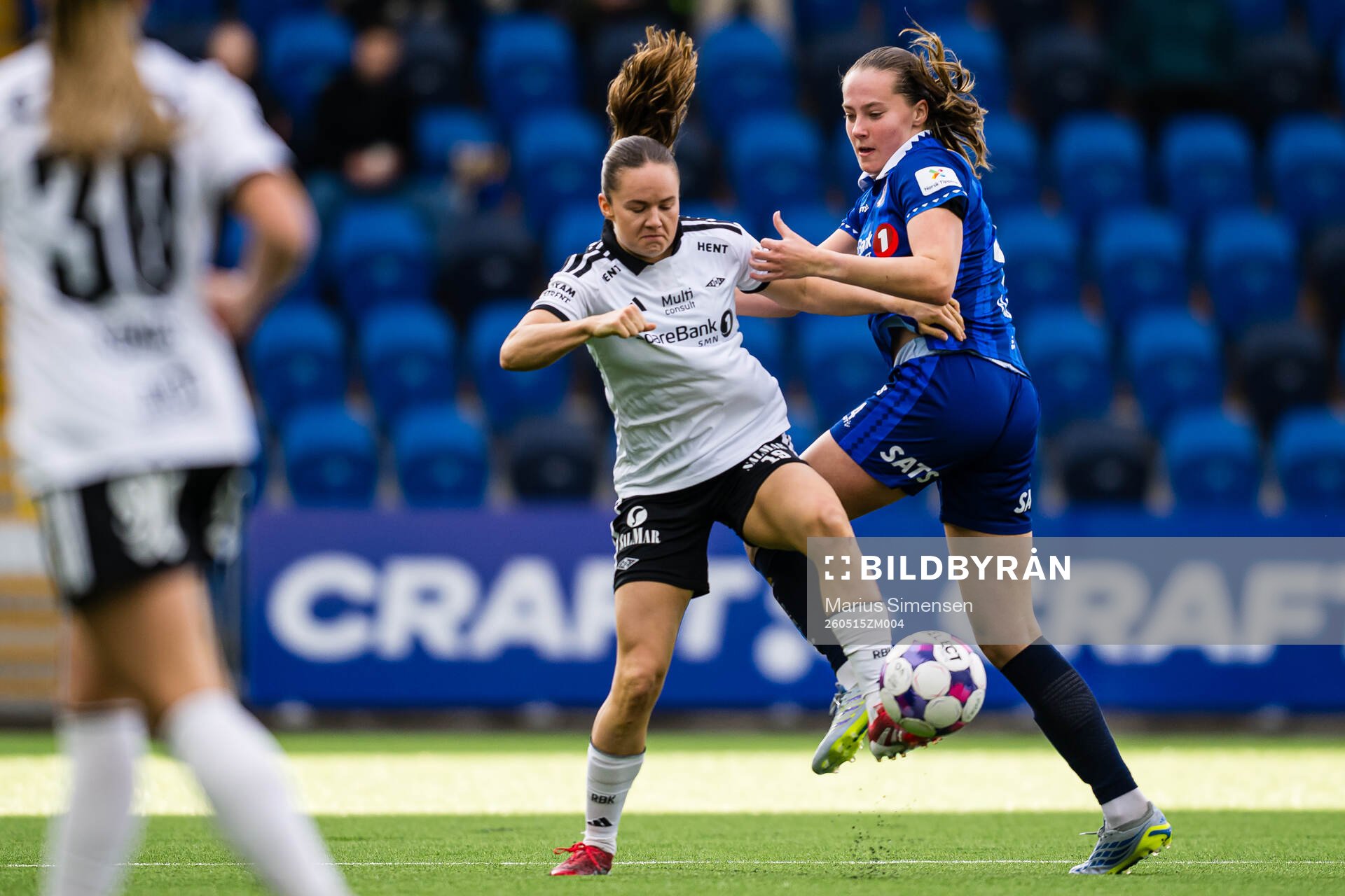 Rebecka Wanvik Holum of Rosenborg and Mille Helland Flø of