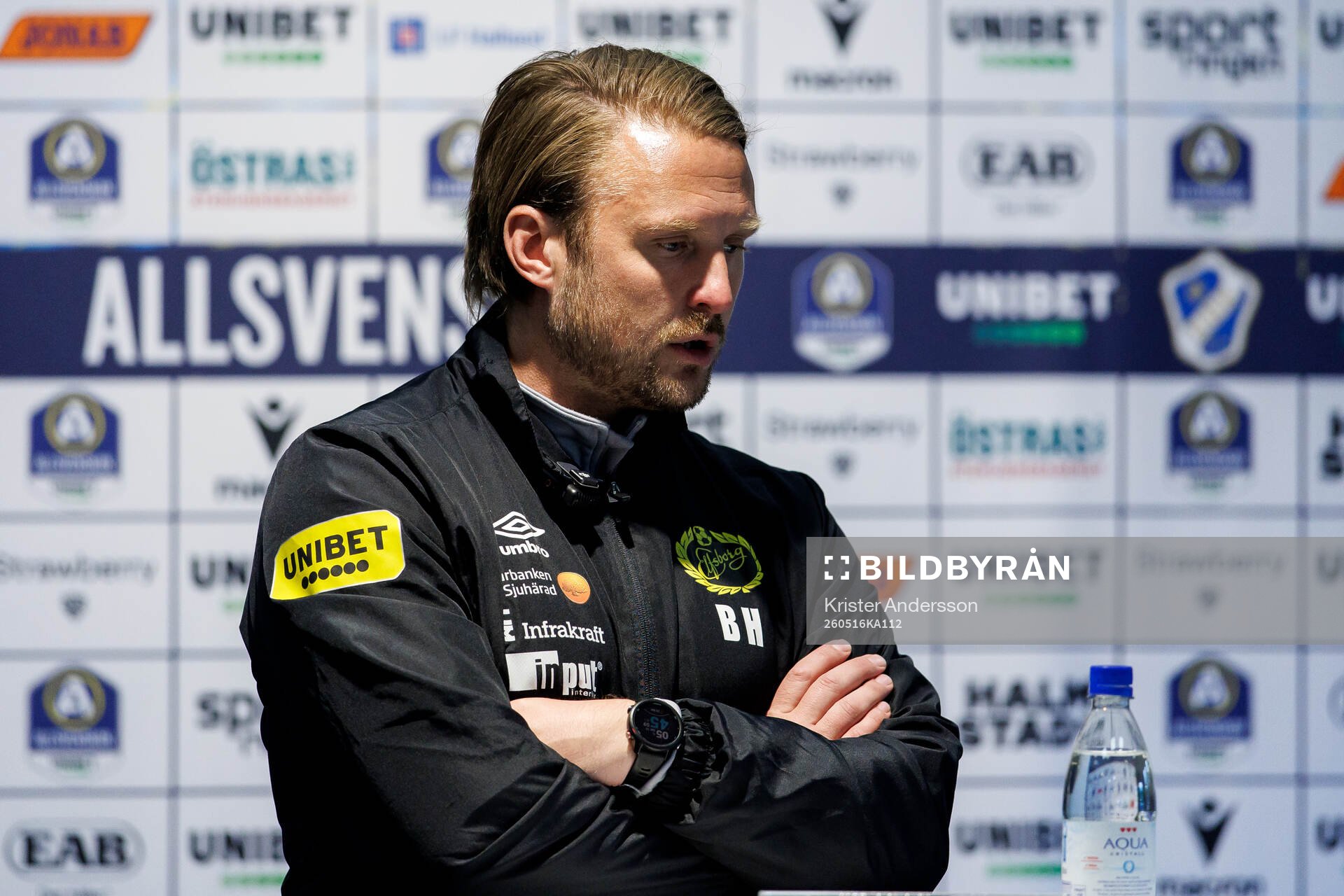 Elfsborgs manager Björn Hamberg på presskonferensen