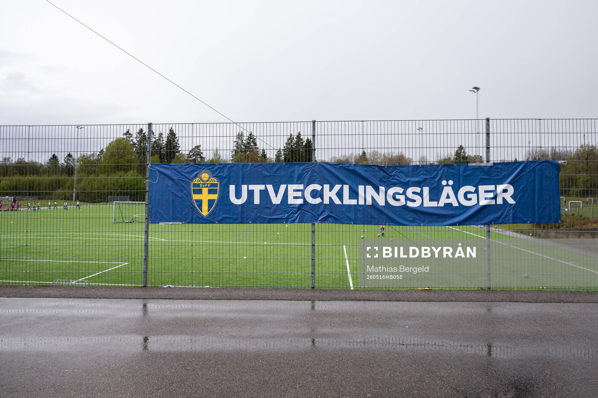 En skylt på ett utvecklingsläger i fotboll