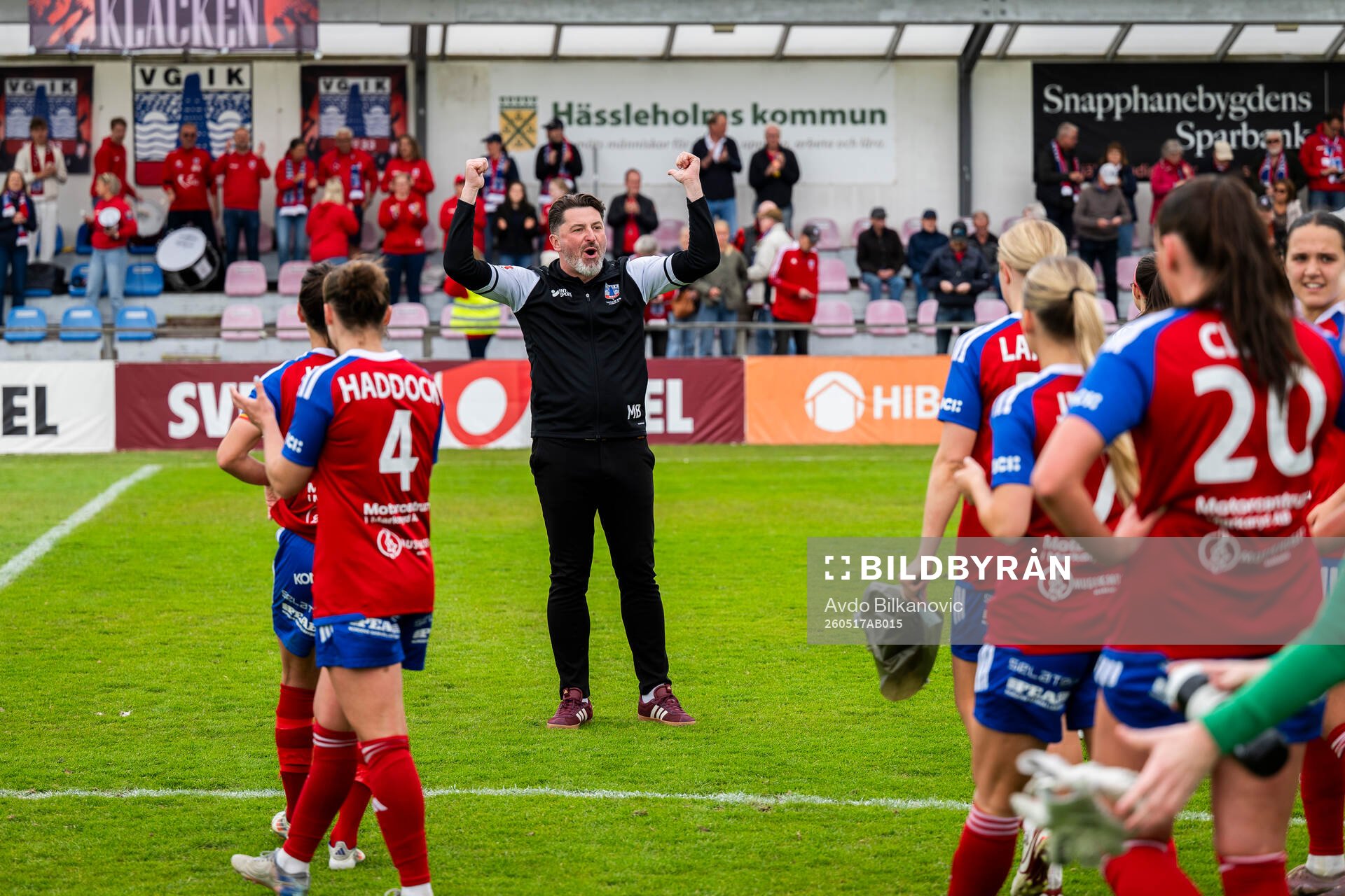 Vittsjös tränare Mladen Blagojevic jublar