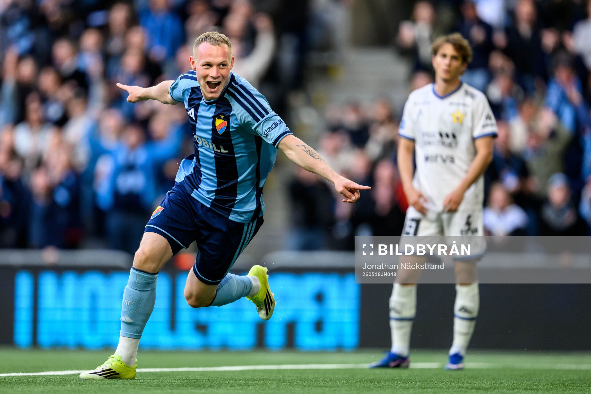 Djurgårdens Kristian Lien jublar