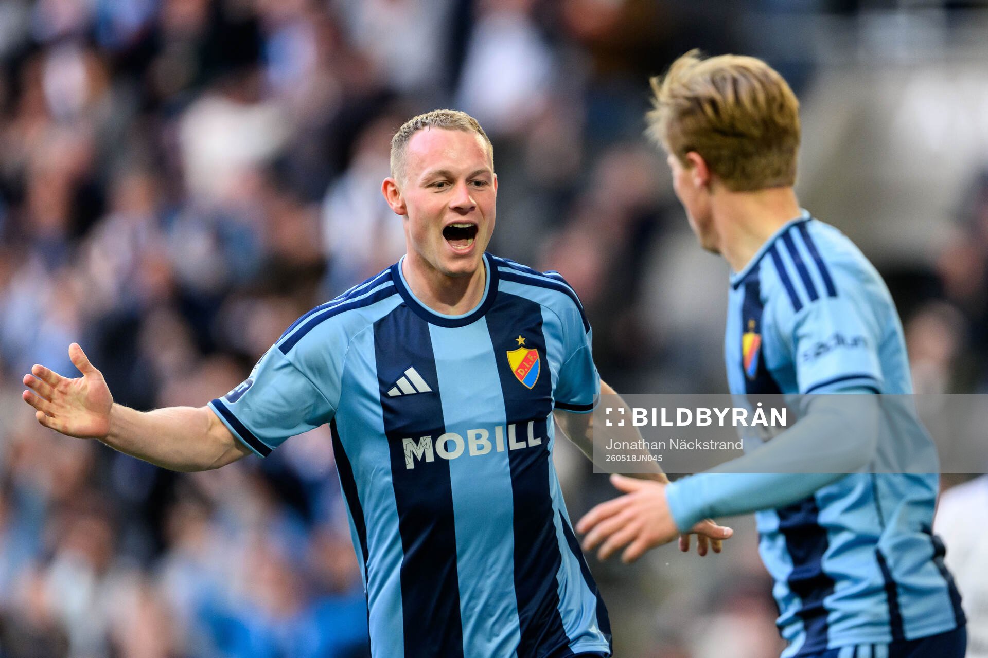 Djurgårdens Kristian Lien jublar