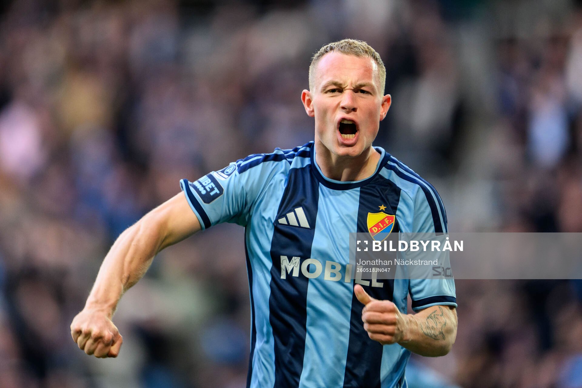 Djurgårdens Kristian Lien jublar