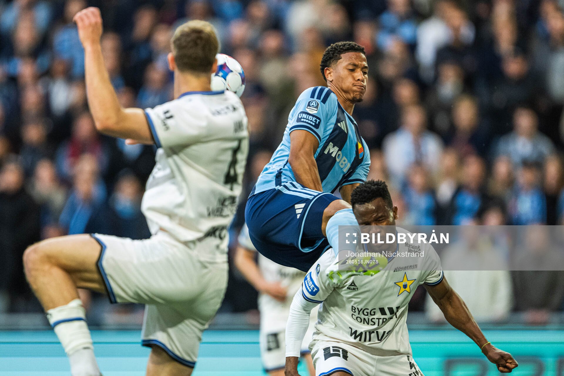 Djurgårdens Mikael Marques och Sirius Mohamed Soumah