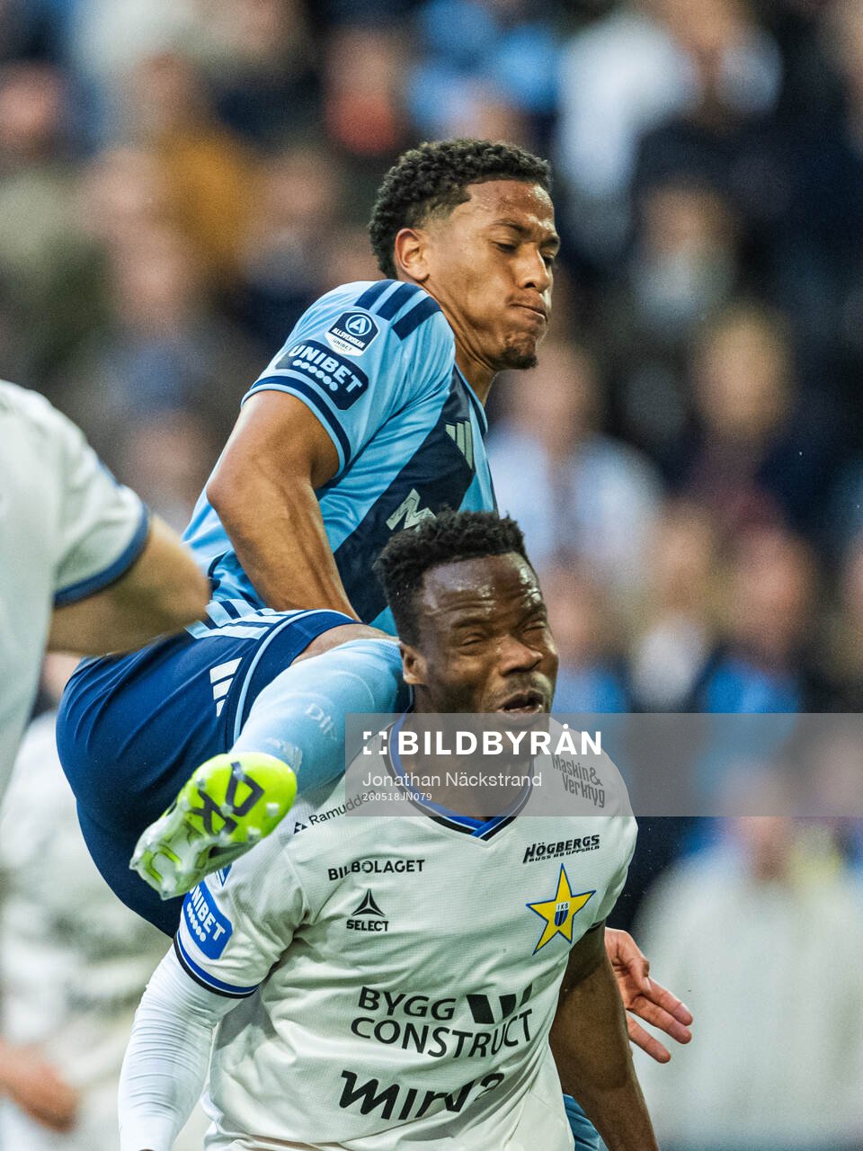 Djurgårdens Mikael Marques och Sirius Mohamed Soumah