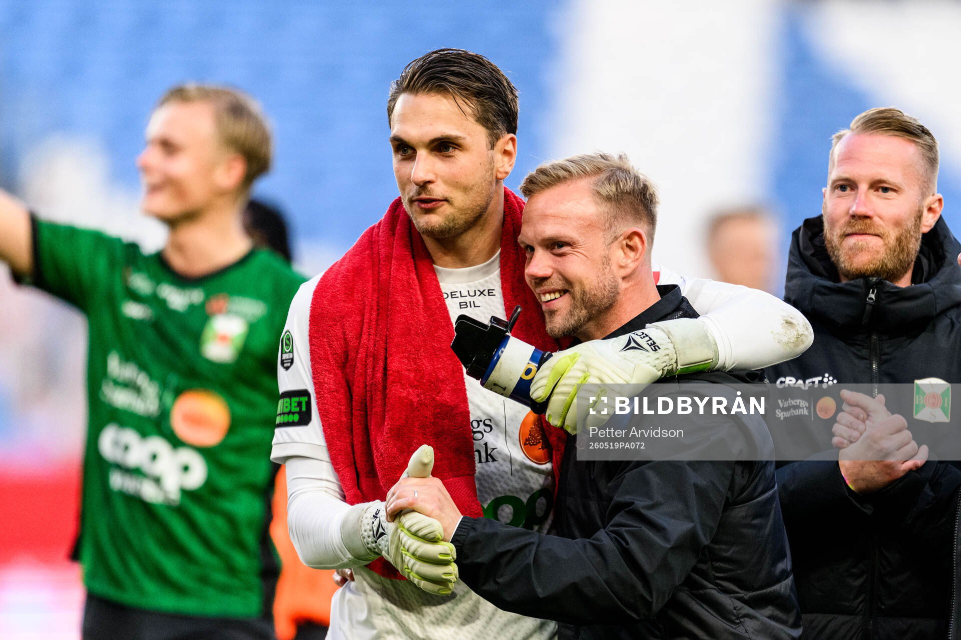 Varbergs målvakt Oscar Ekman och tränare Victor Salwén