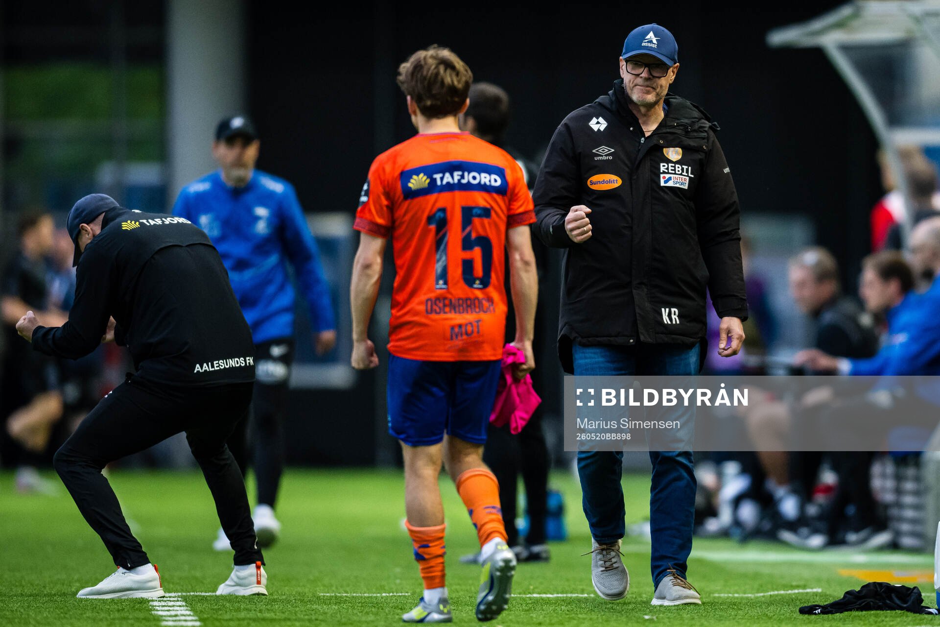Head coach Kjetil Rekdal of Aalesund celebrates at the