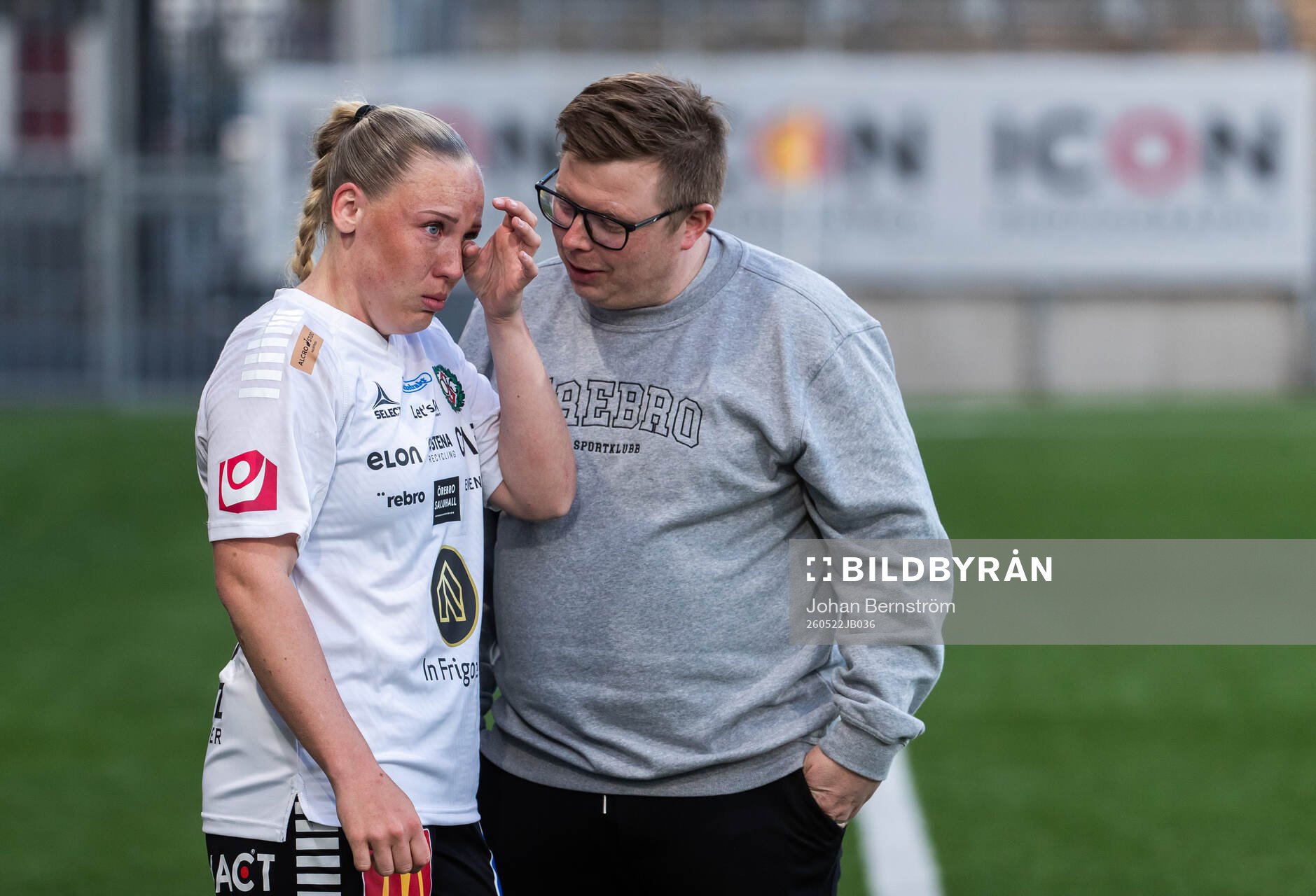 Örebro SKs Ebba Cabander och tränare Dennis Gabrielsson
