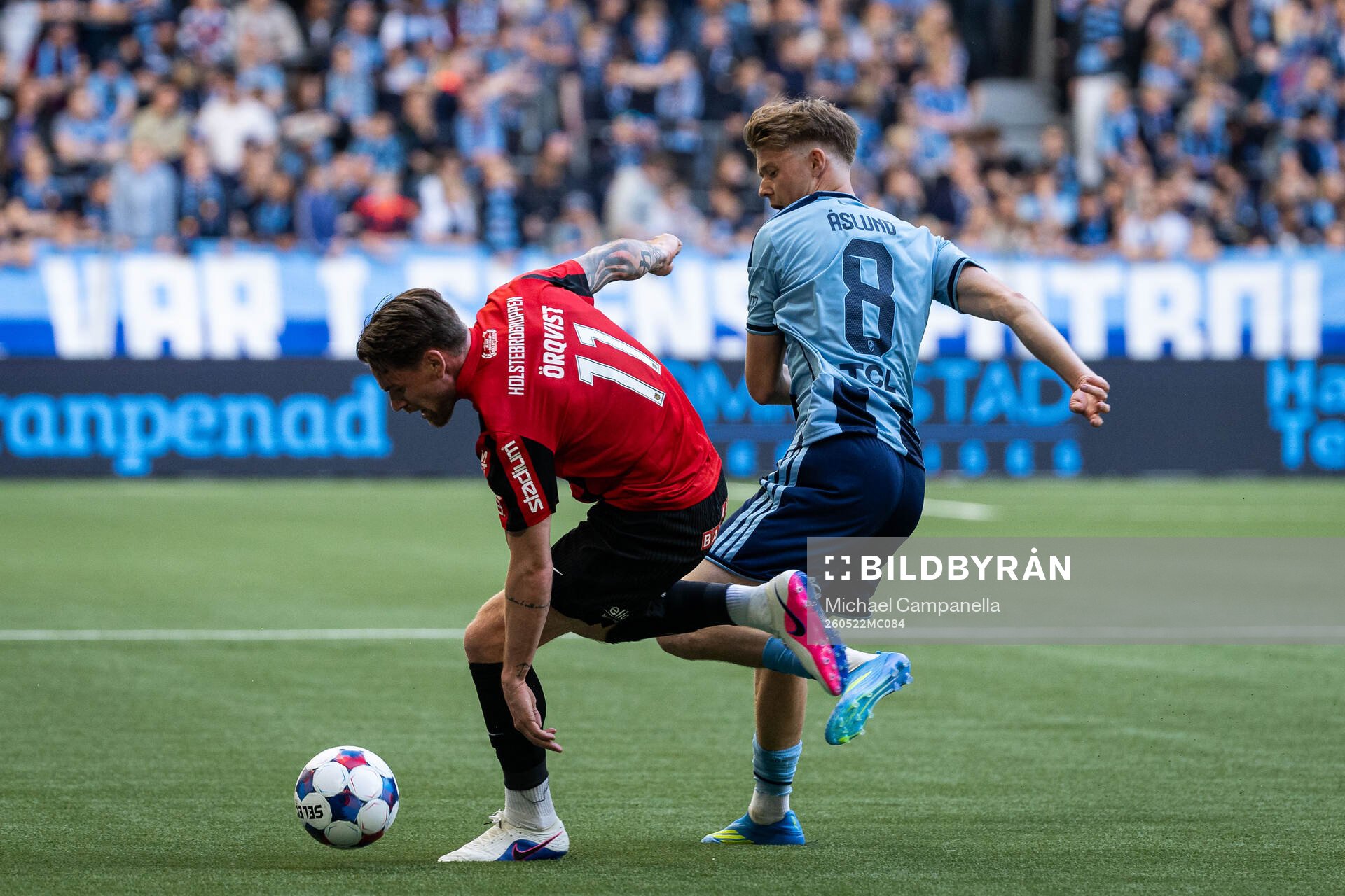 Brommapojkarnas Rasmus Örqvist  och Djurgårdens Patric