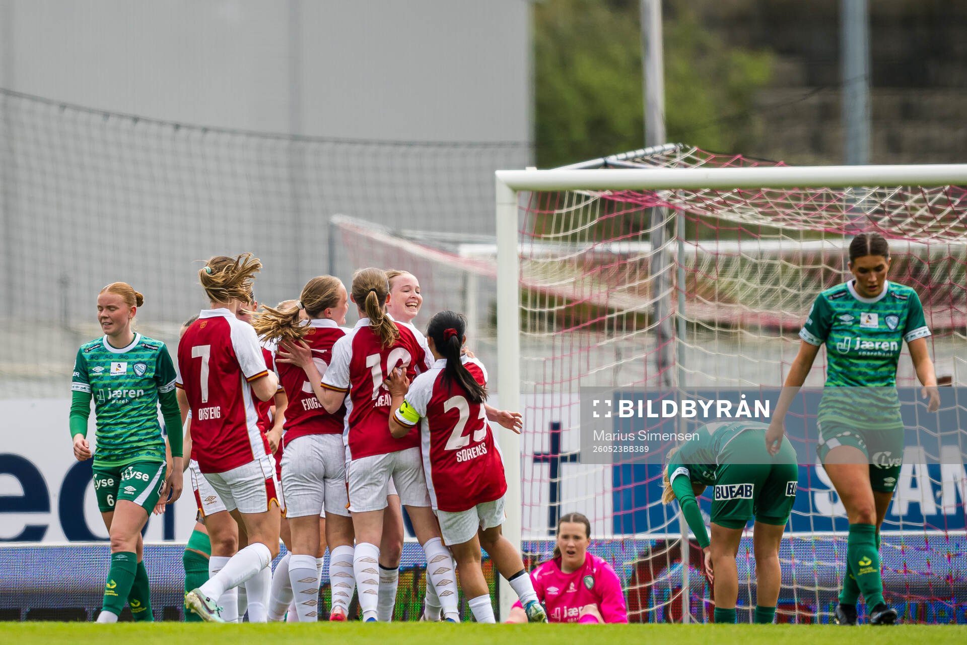 Hanne Nesse of Bryne celebrates