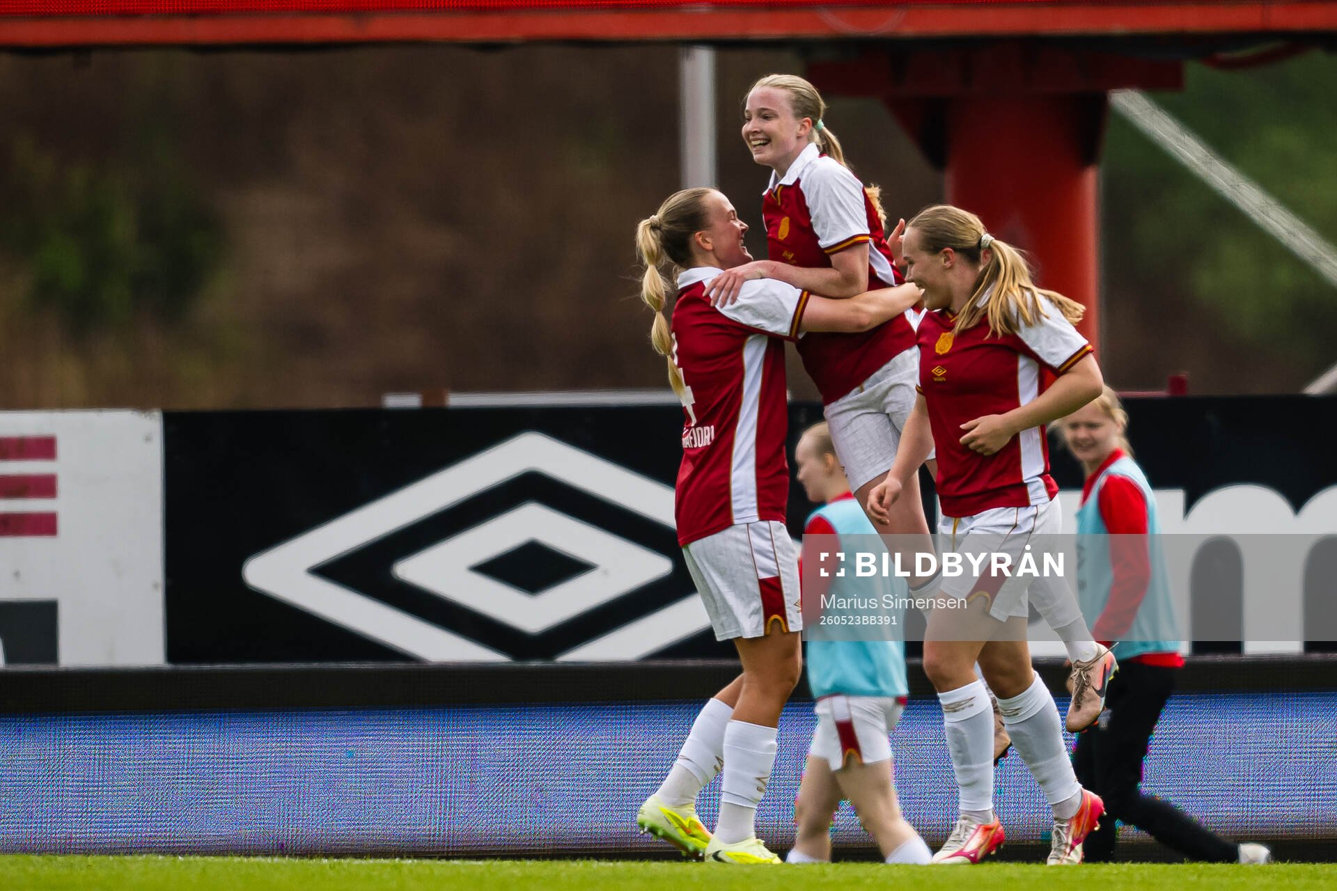 Hanne Nesse of Bryne celebrates