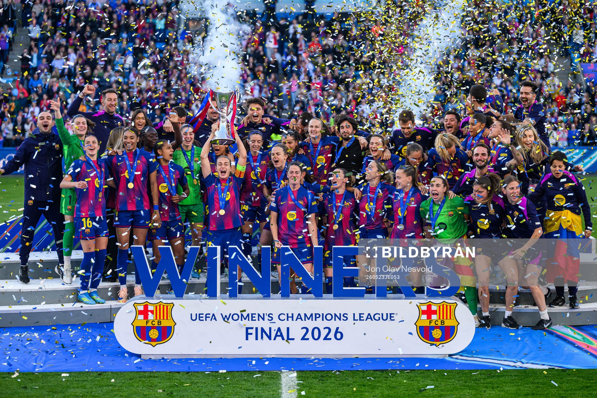 Players of Barcelona celebrate