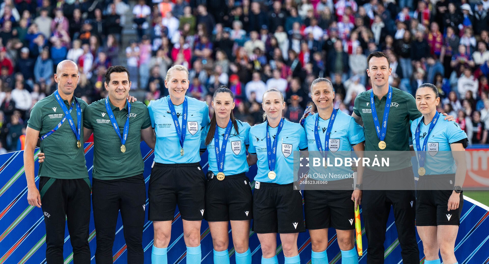 Referee Tess Olofsson, assistant referee Almira Spahić and